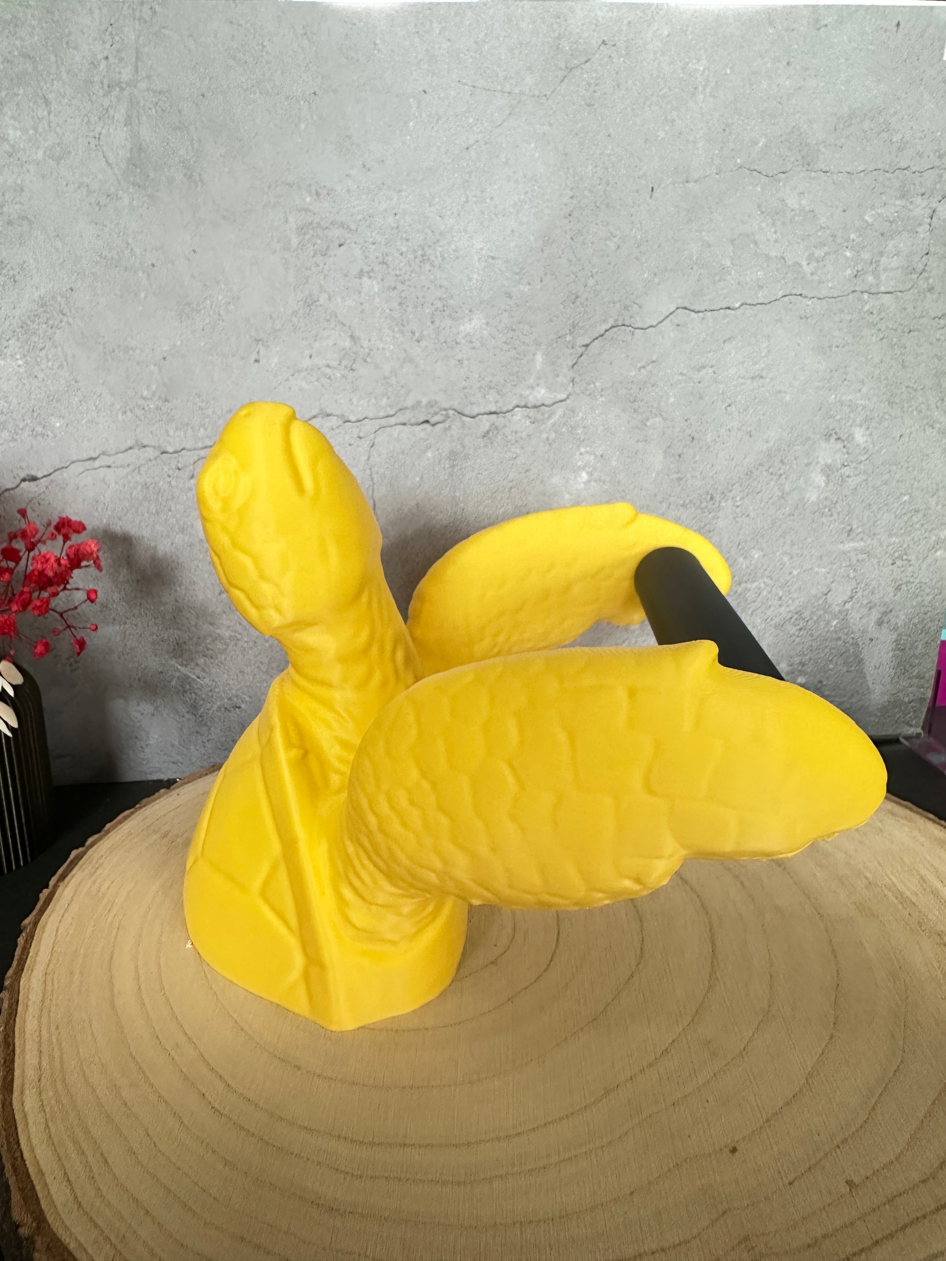 Meeresschildkröte Toilettenpapierhalter in Gelb – Lustige Badezimmer Deko & Geschenk für Schildkrötenfans