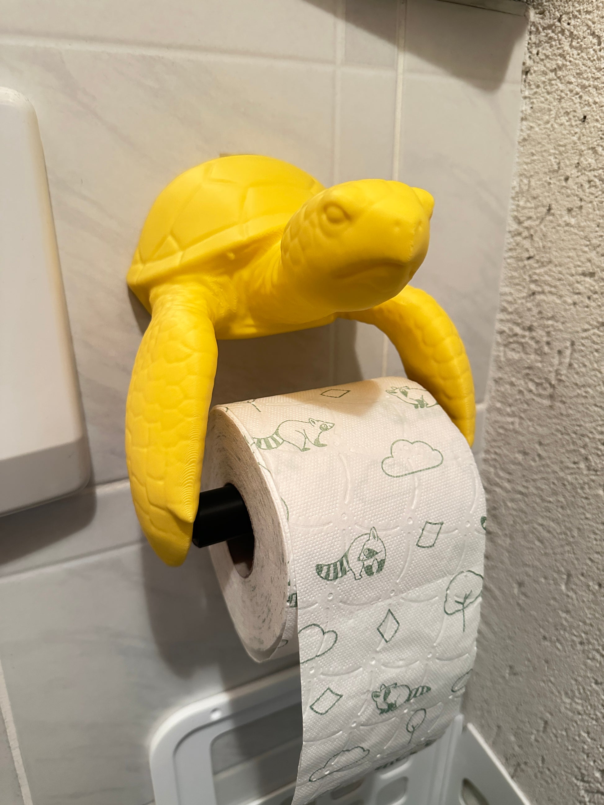 Meeresschildkröte Toilettenpapierhalter in Gelb – Lustige Badezimmer Deko & Geschenk für Schildkrötenfans