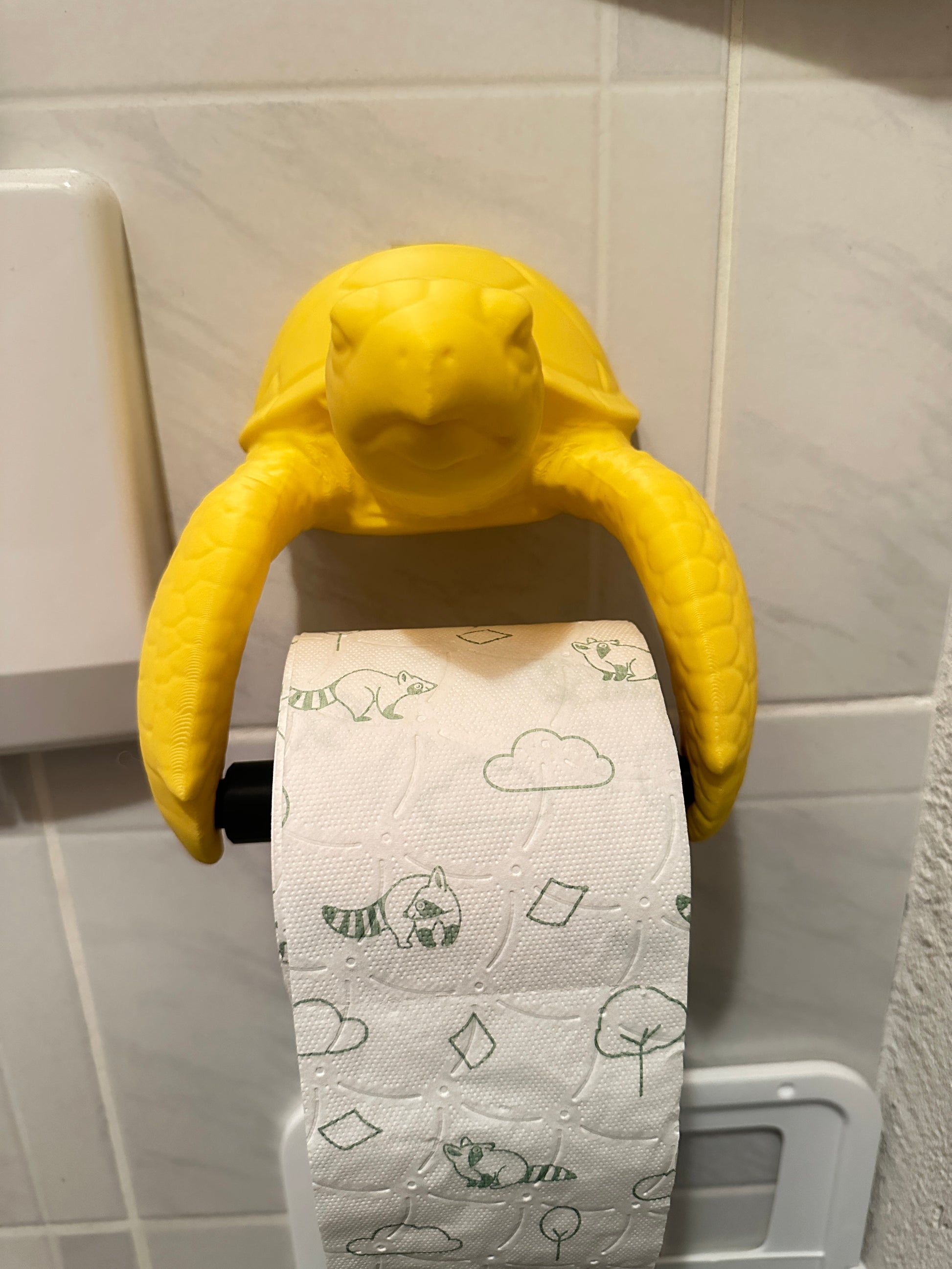 Meeresschildkröte Toilettenpapierhalter in Gelb – Lustige Badezimmer Deko & Geschenk für Schildkrötenfans