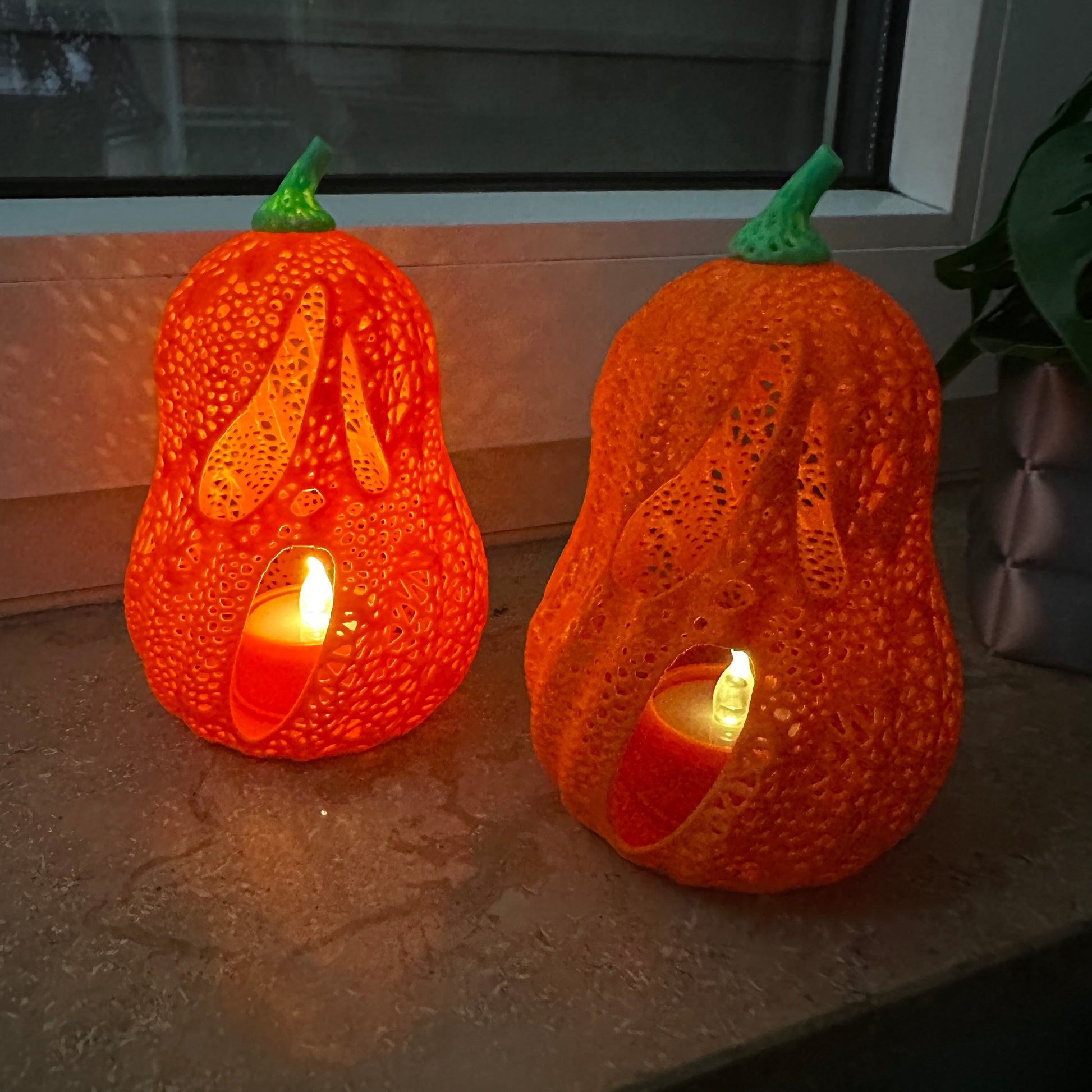 Halloween pompoenlantaarn 🎃 – een delicate herfstdecoratie voor tafel en vensterbank