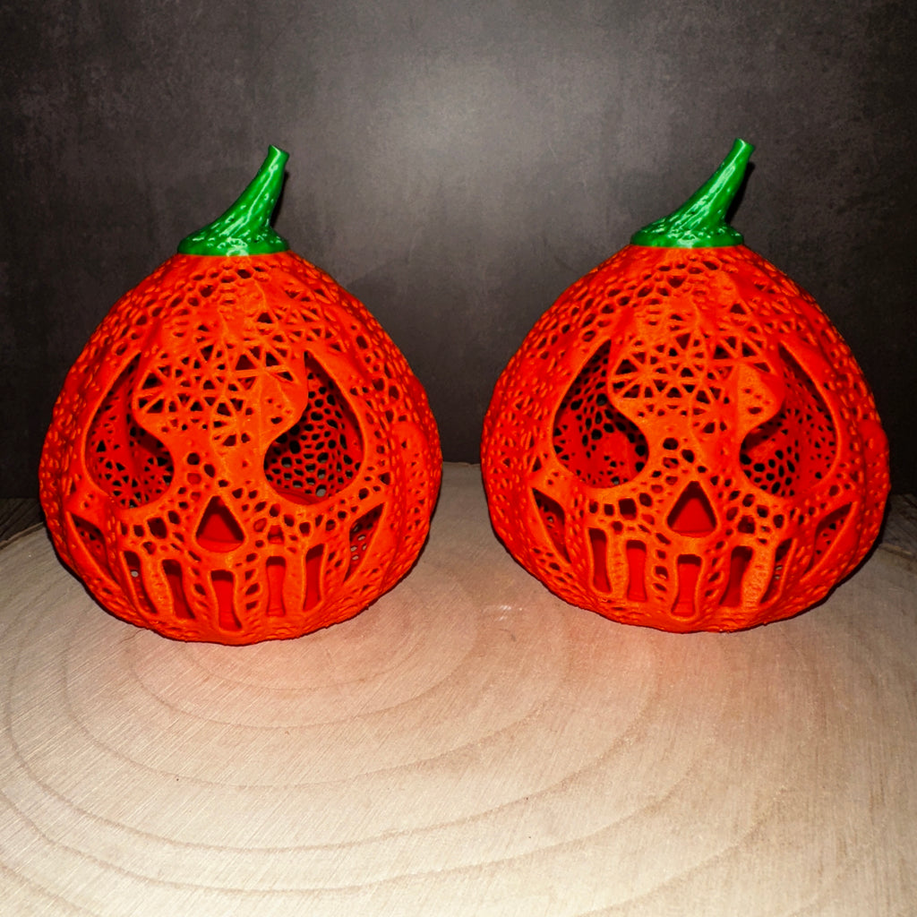 Halloween pompoenlantaarn 🎃 – met doodskopmotief, een stralende herfstdecoratie