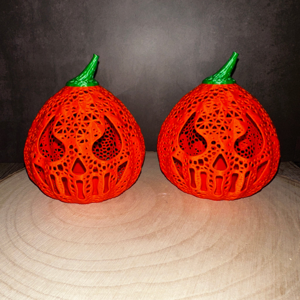 Halloween pompoenlantaarn 🎃 – met doodskopmotief, een stralende herfstdecoratie