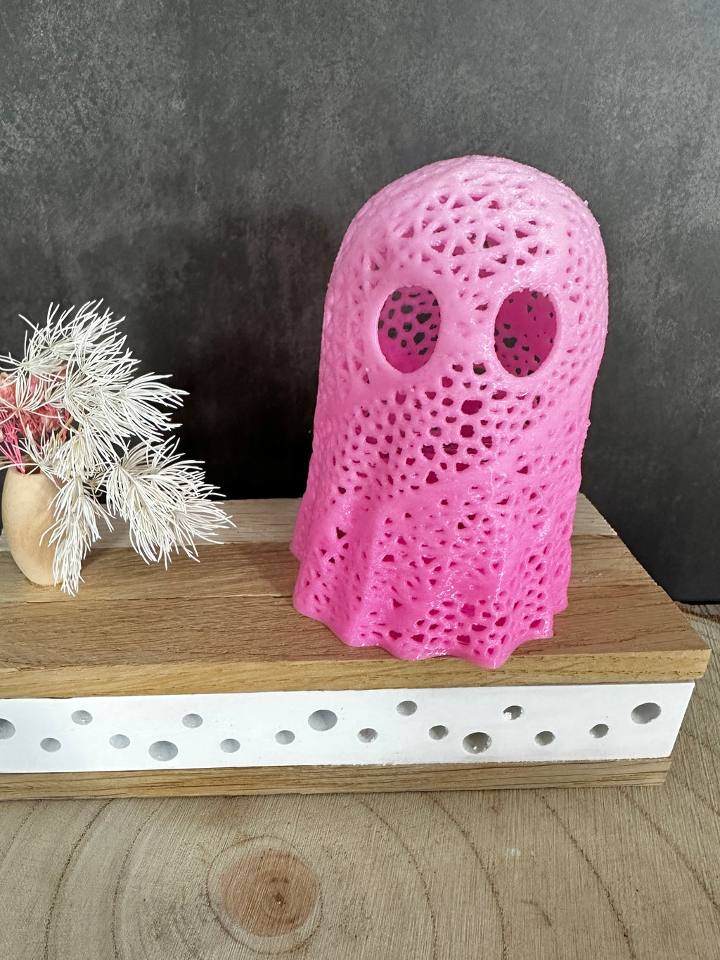 Set van 2 roze spooklantaarns – Halloweenversiering, weerbestendig en uniek