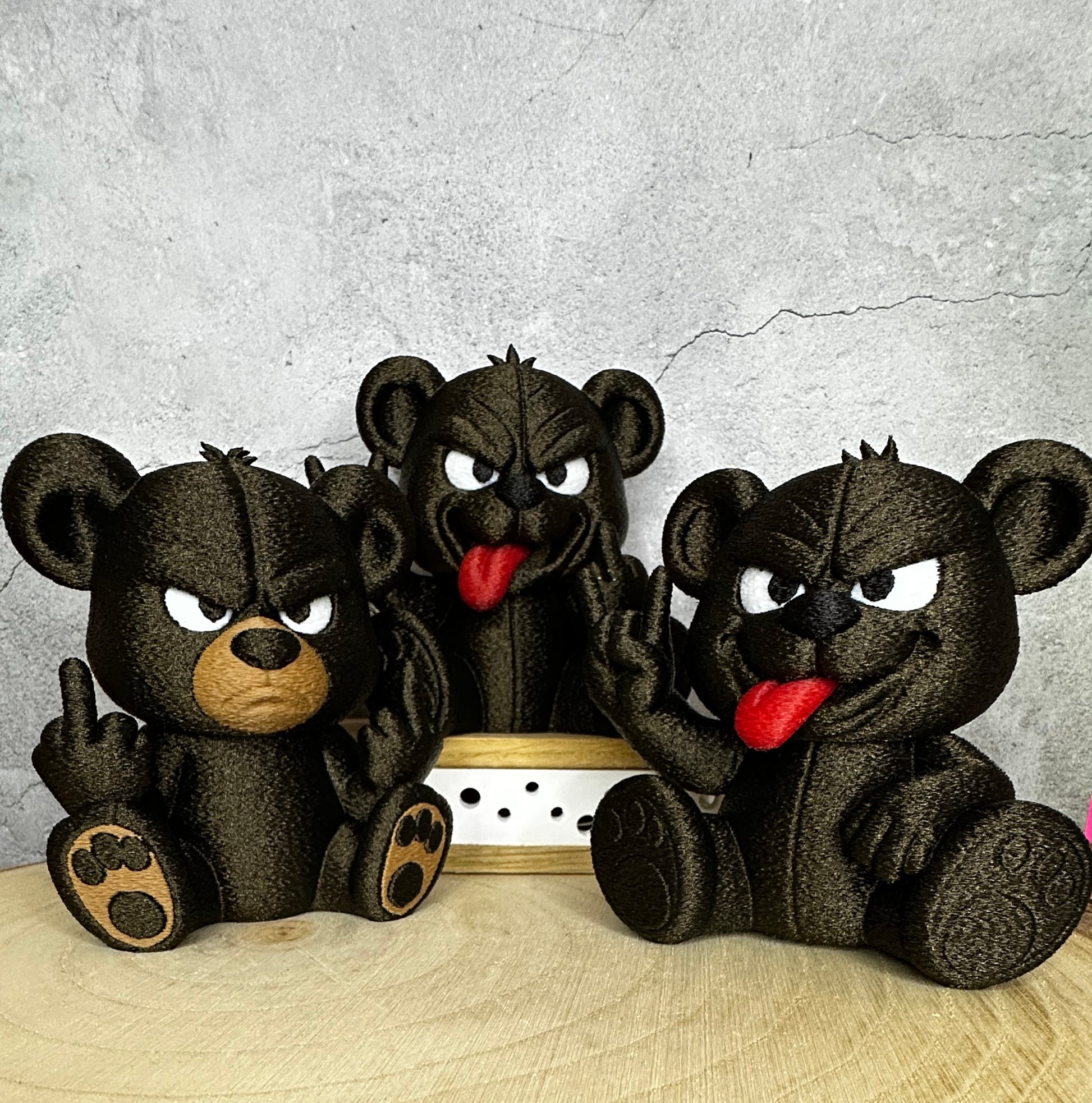 Rockerbär Figuren 🐻🤘🖕 – freche Deko & Geschenkidee für Rock & Metal Fans