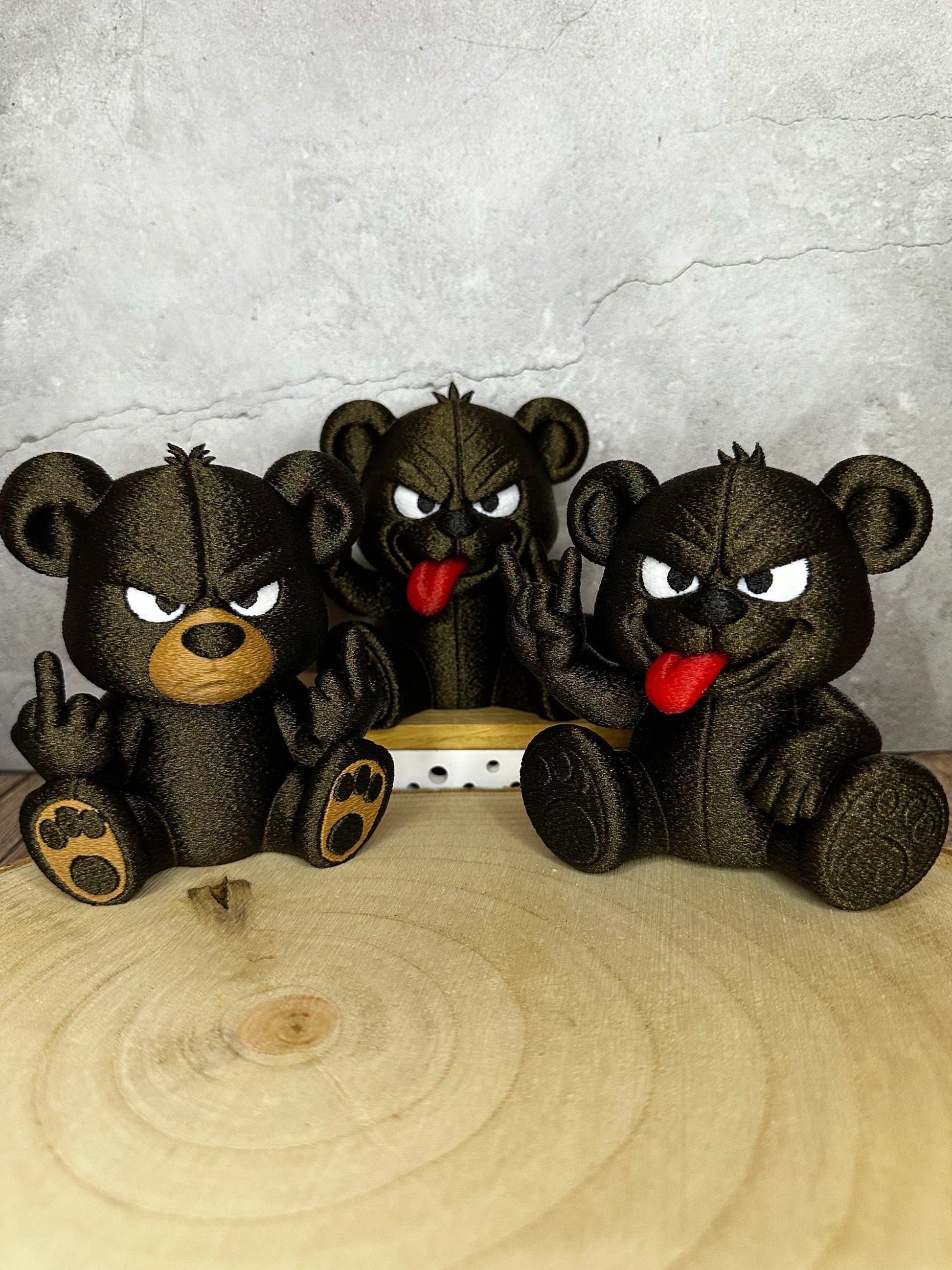 Rockerbär Figuren 🐻🤘🖕 – freche Deko & Geschenkidee für Rock & Metal Fans