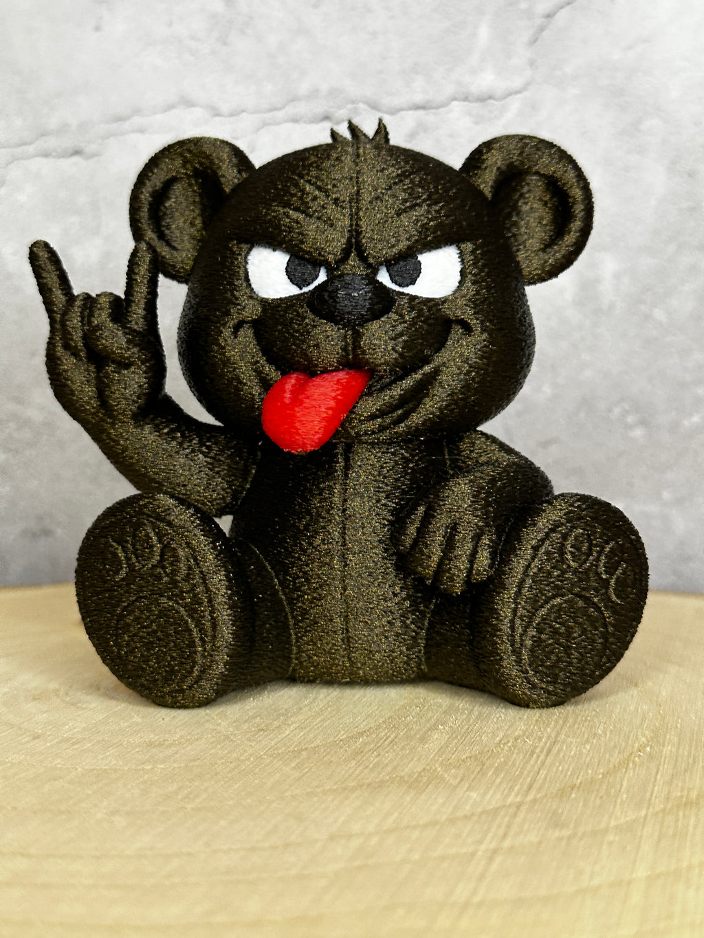 Rocker Bear-figuurtjes 🐻🤘🖕 – Een grappig decoratie- en cadeau-idee voor rock- en metalfans