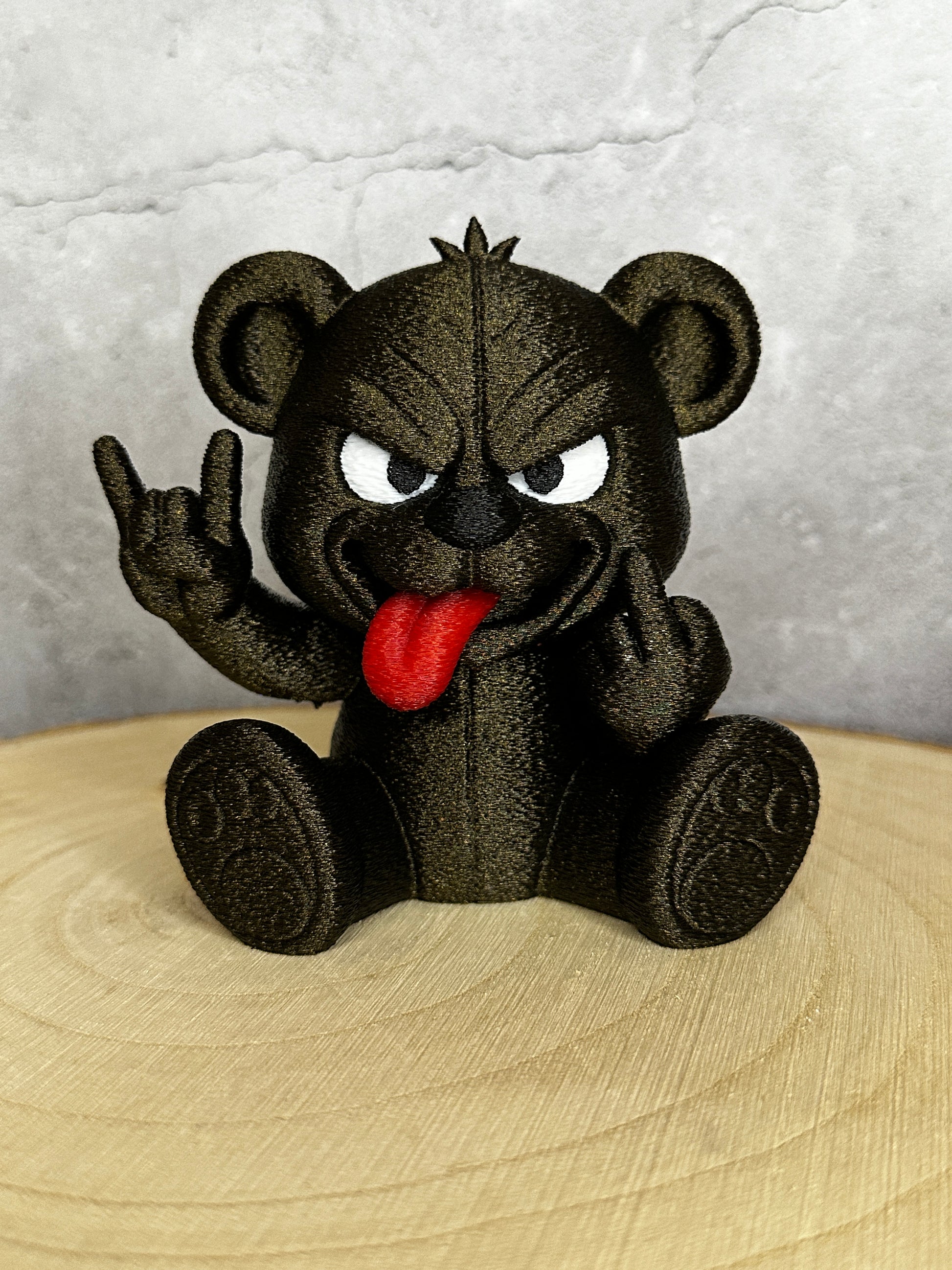Rockerbär Figuren 🐻🤘🖕 – freche Deko & Geschenkidee für Rock & Metal Fans