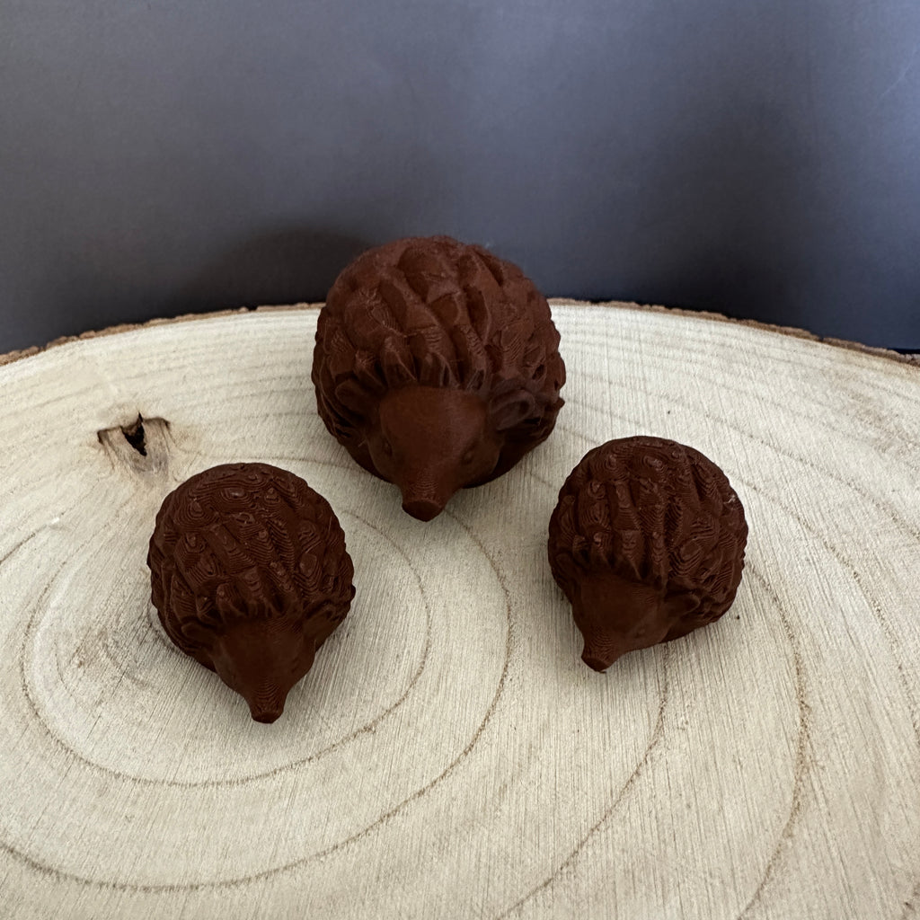 Herbstliche Igel-Familie – dekoratives 3er-Set für Zuhause