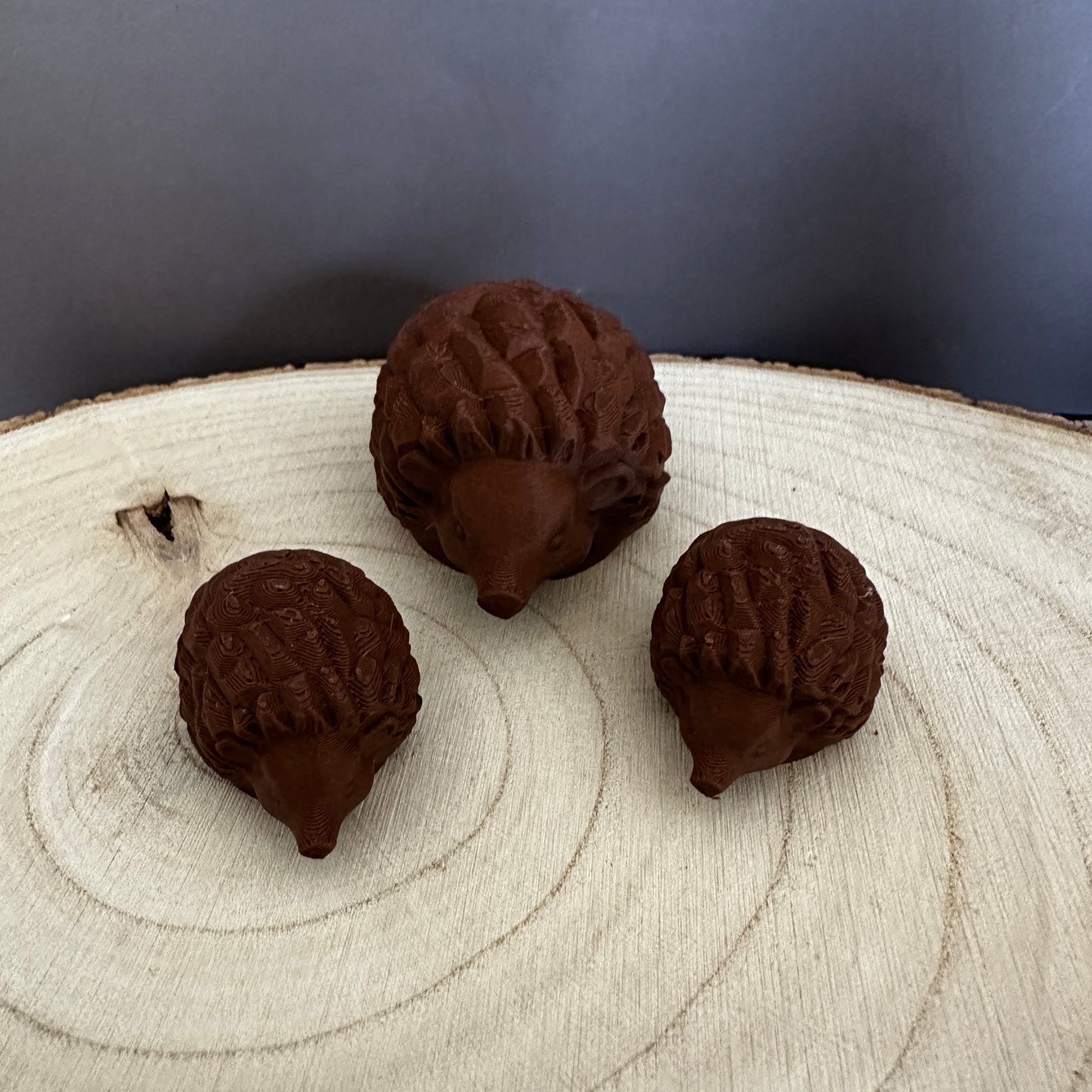 Herbstliche Igel-Familie – dekoratives 3er-Set für Zuhause