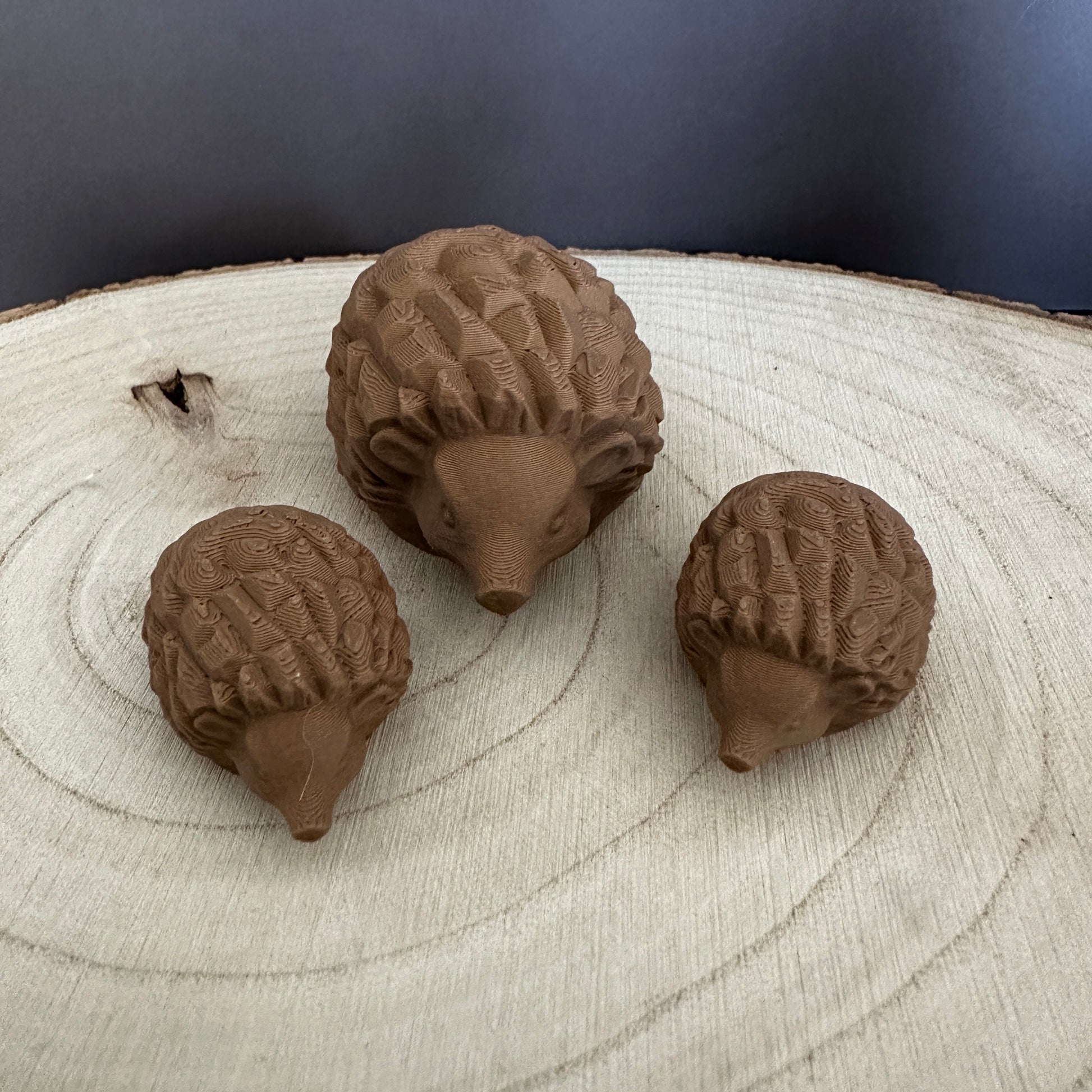 Herbstliche Igel-Familie – dekoratives 3er-Set für Zuhause