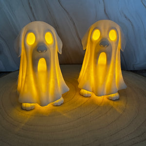Spookhond met lichtcompartiment – ​​Halloween decoratiefiguur. 10% korting bij aankoop van 2 stuks.