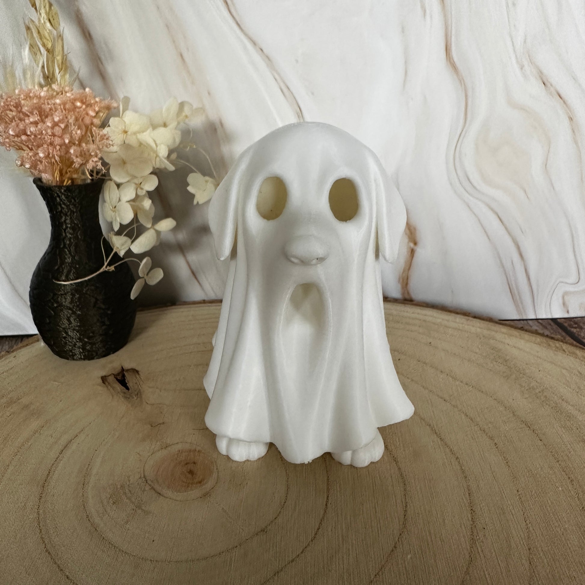 Spookhond met lichtcompartiment – ​​Halloween decoratiefiguur. 10% korting bij aankoop van 2 stuks.