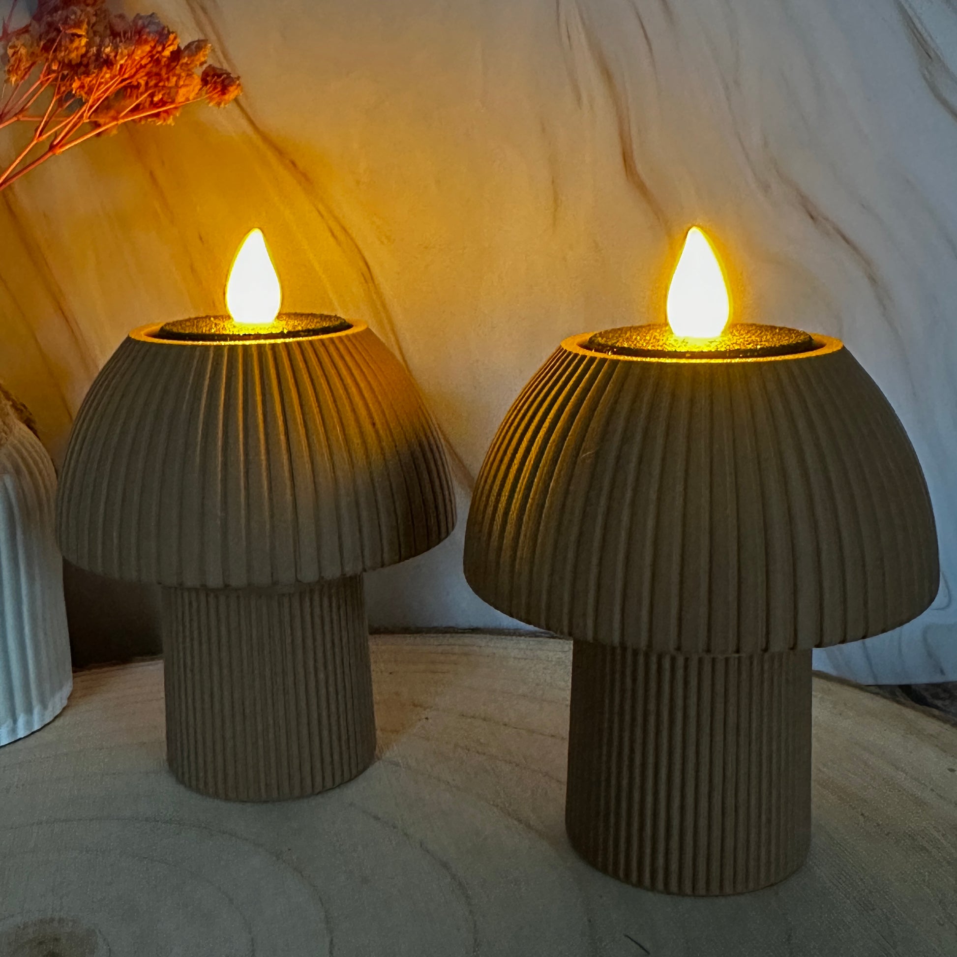 Pilzlicht – dekoratives Teelicht in Pilzform (ab 2 Stück 10% Rabatt)