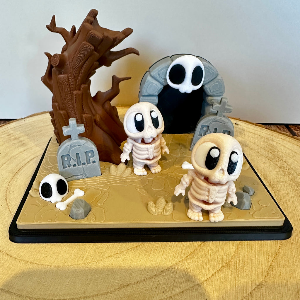Halloween Grab-Set mit Mini-Skeletten – süßes Deko-Set & Geschenkidee