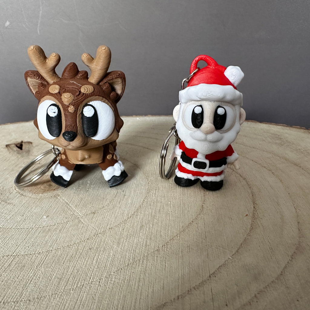 Kerst sleutelhangers – Kerstman of rendier | Handgemaakt &amp; perfect cadeau-idee