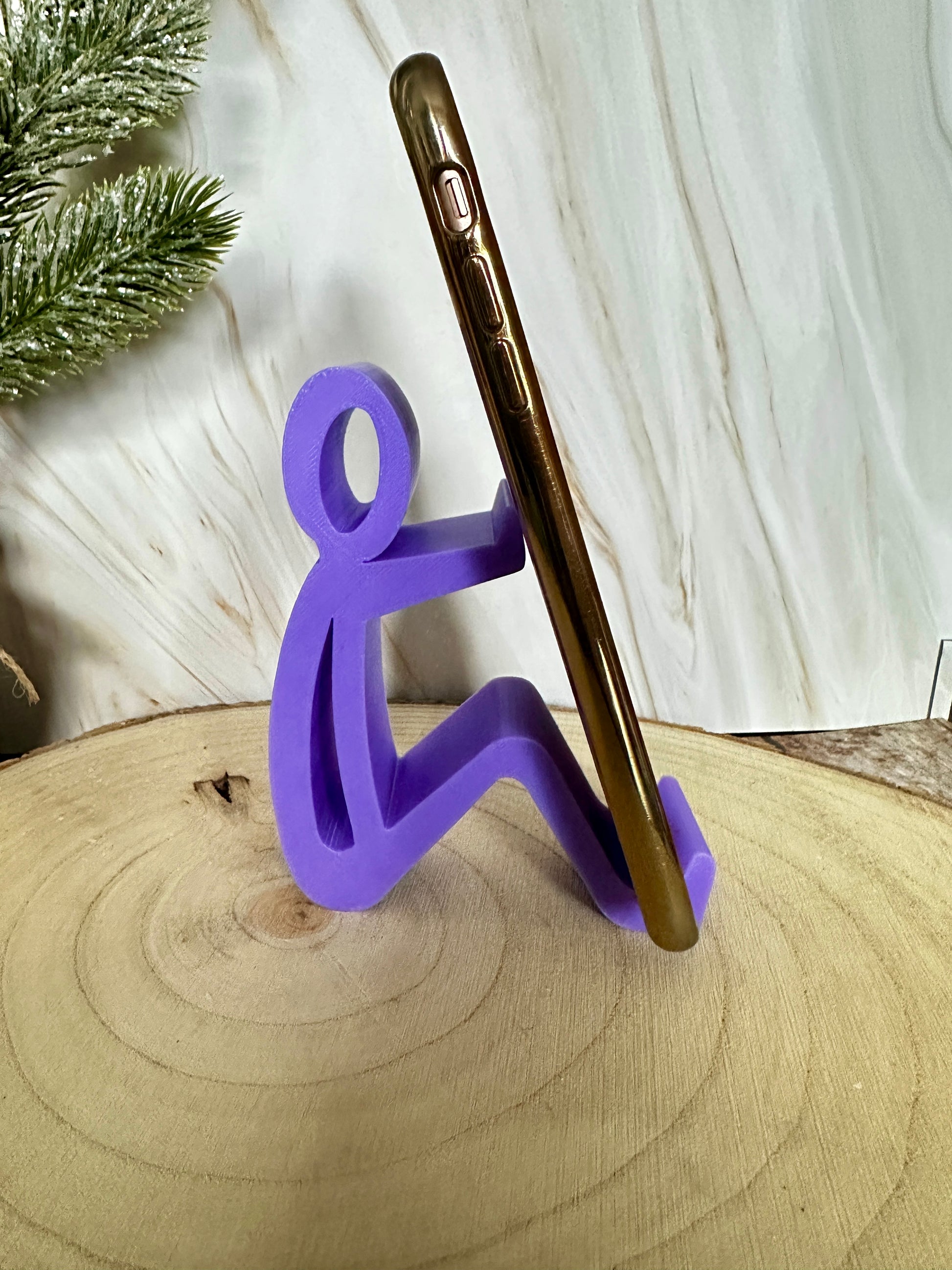 Telefoonhouder voor zittend gebruik – minimalistisch, kleurrijk en veelzijdig.