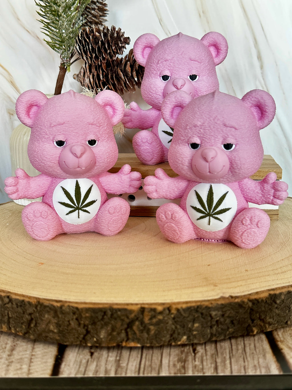 Kräutertee-Chill-Brummbär – pinke Fun-Dekofigur & Geschenkidee