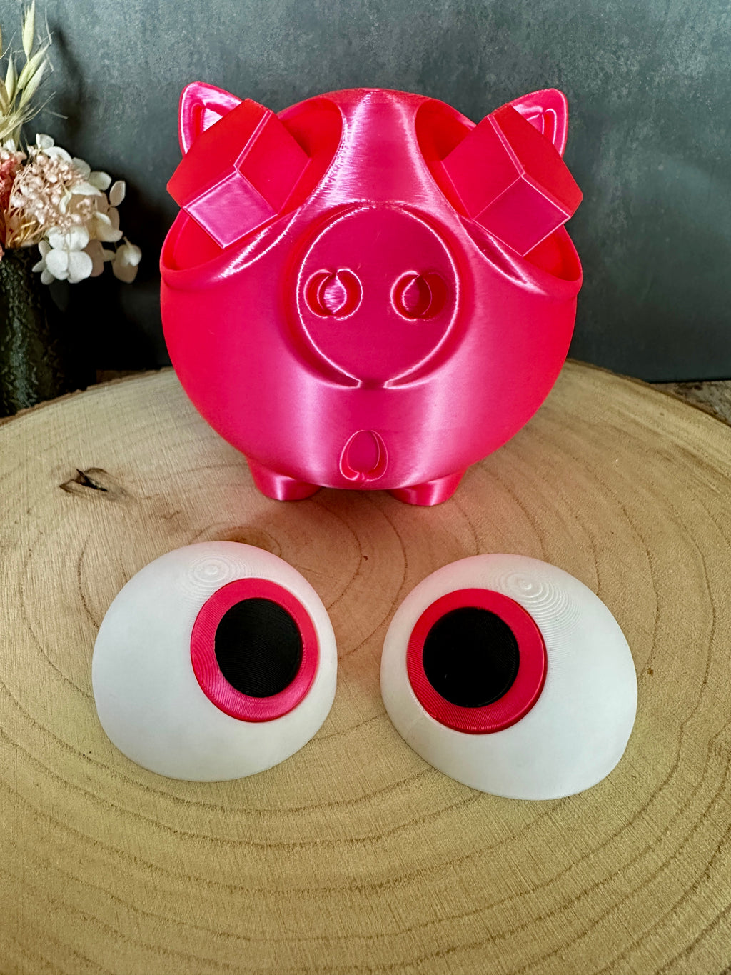 Lustiges Sparschwein mit verstellbaren Augen – Geschenkidee