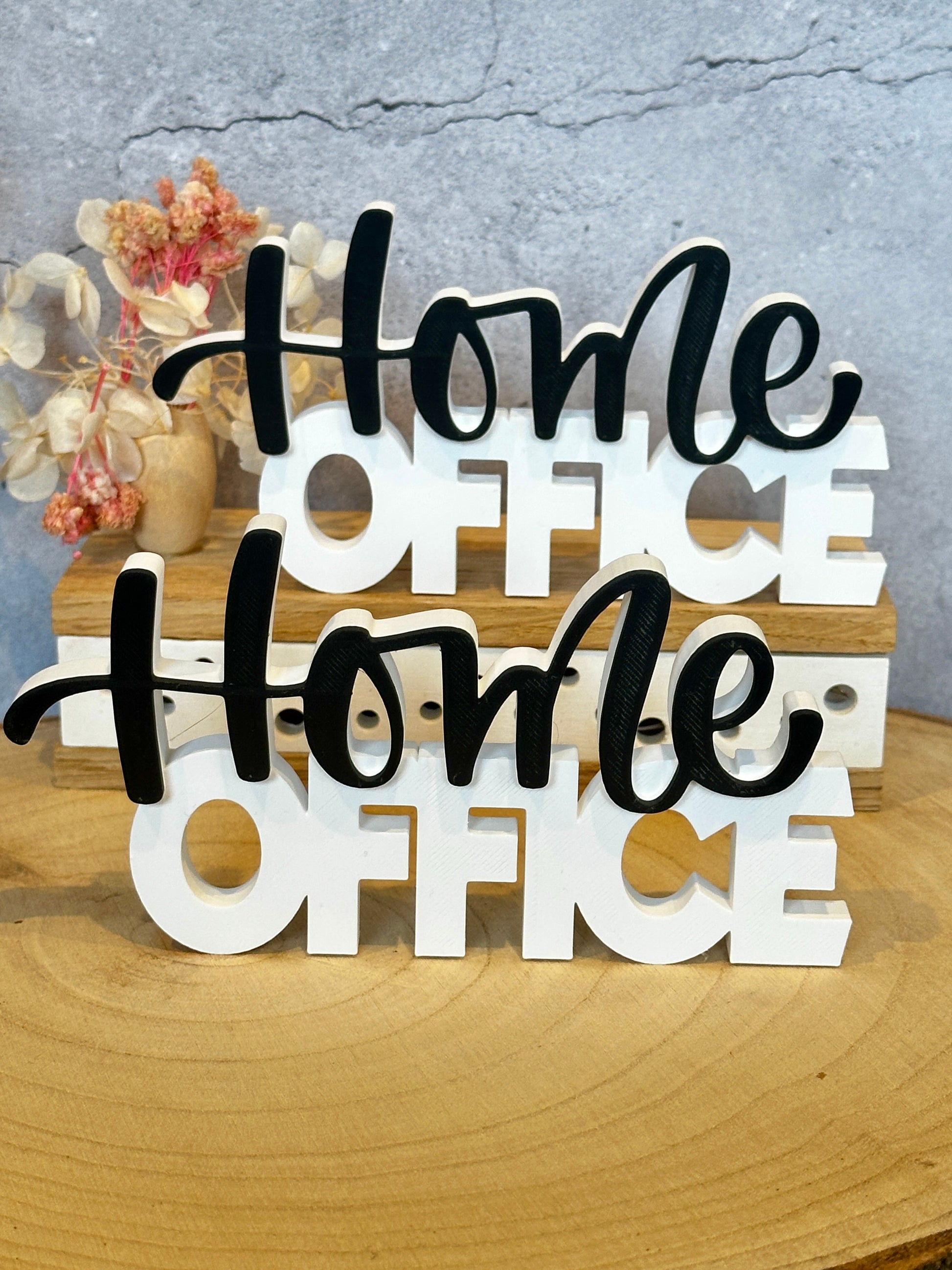 Home Office Schriftzug – moderne Deko für Büro und Arbeitsplatz