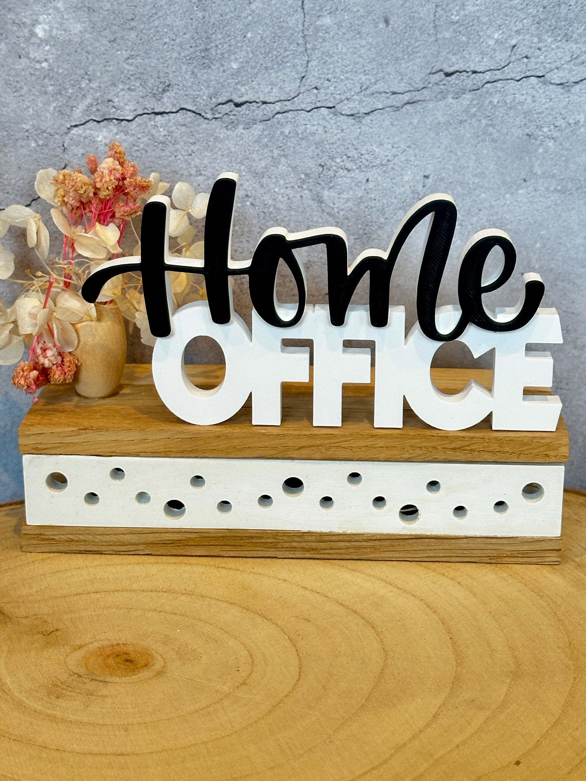 Home Office Schriftzug – moderne Deko für Büro und Arbeitsplatz