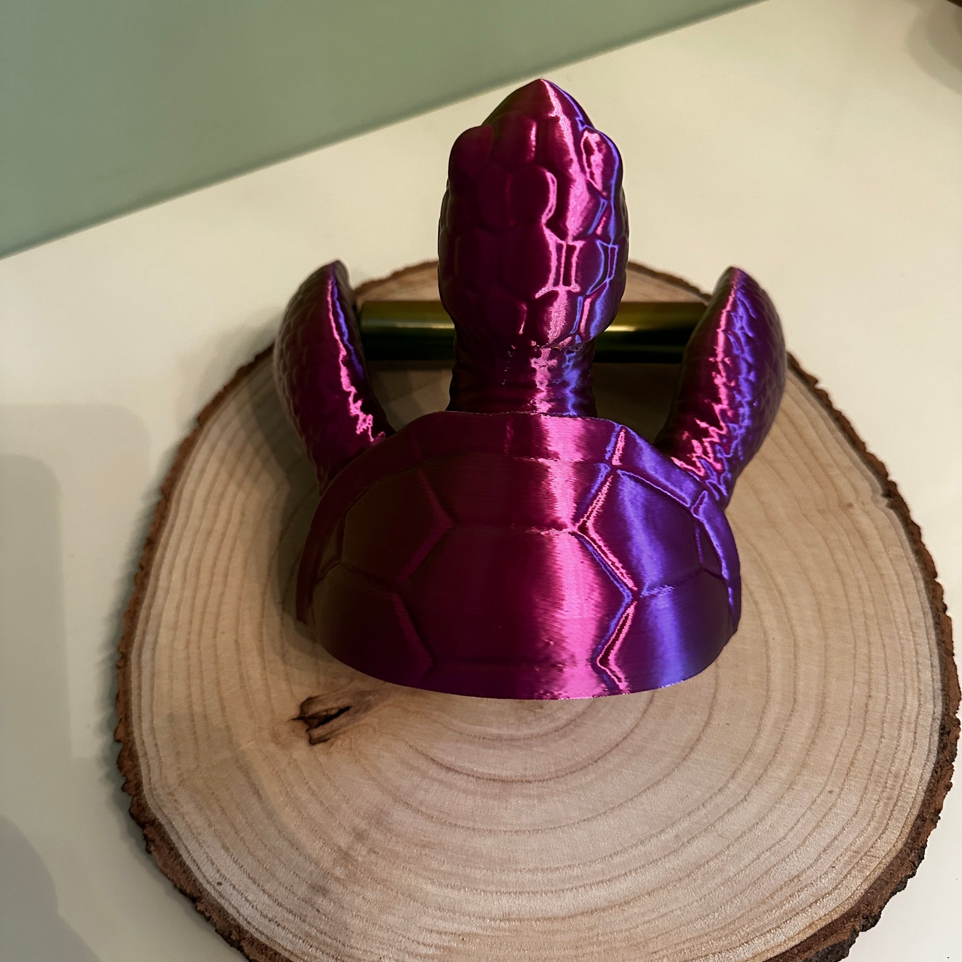 Toiletrolhouder zeeschildpad goud-groen-paars