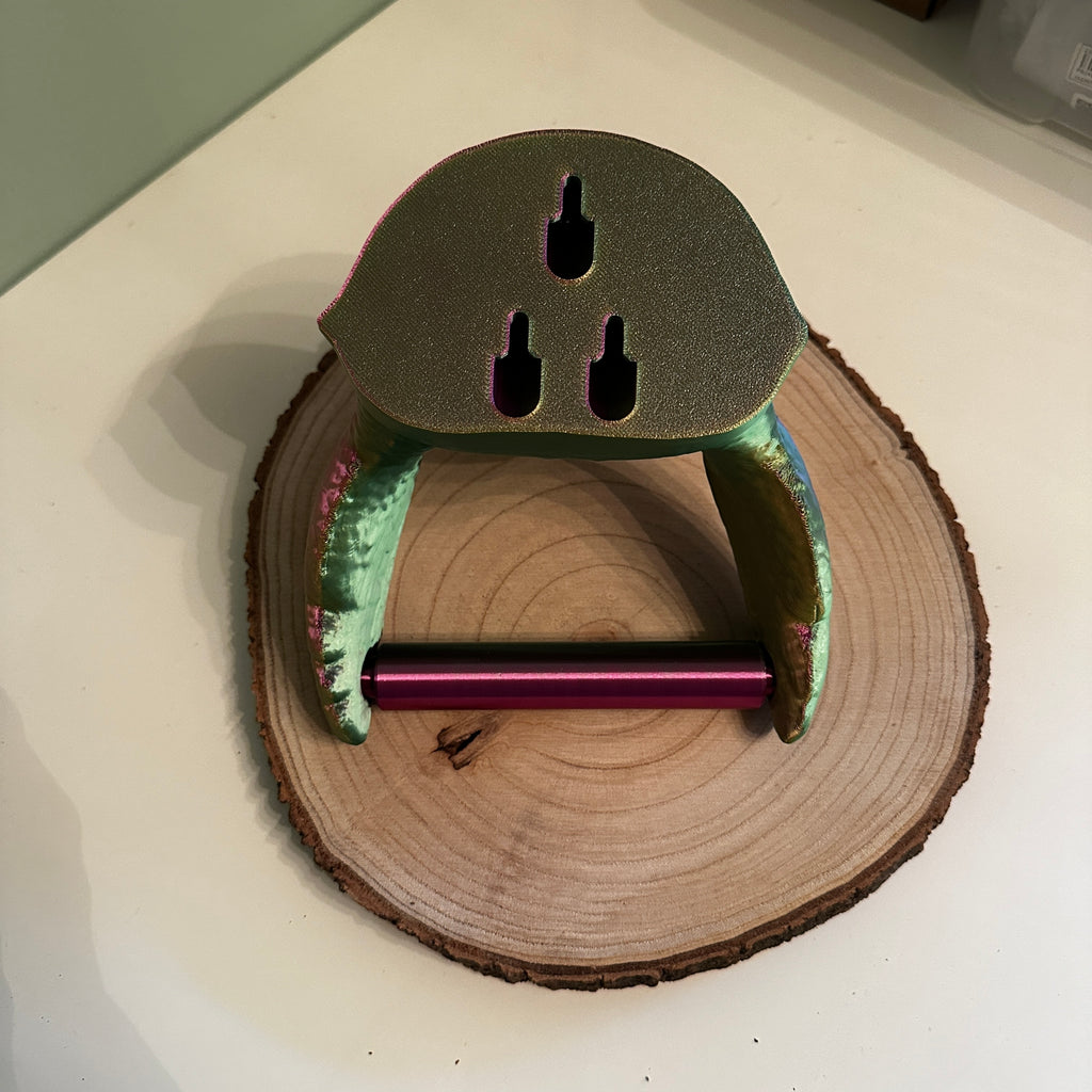 Toiletrolhouder zeeschildpad goud-groen-paars
