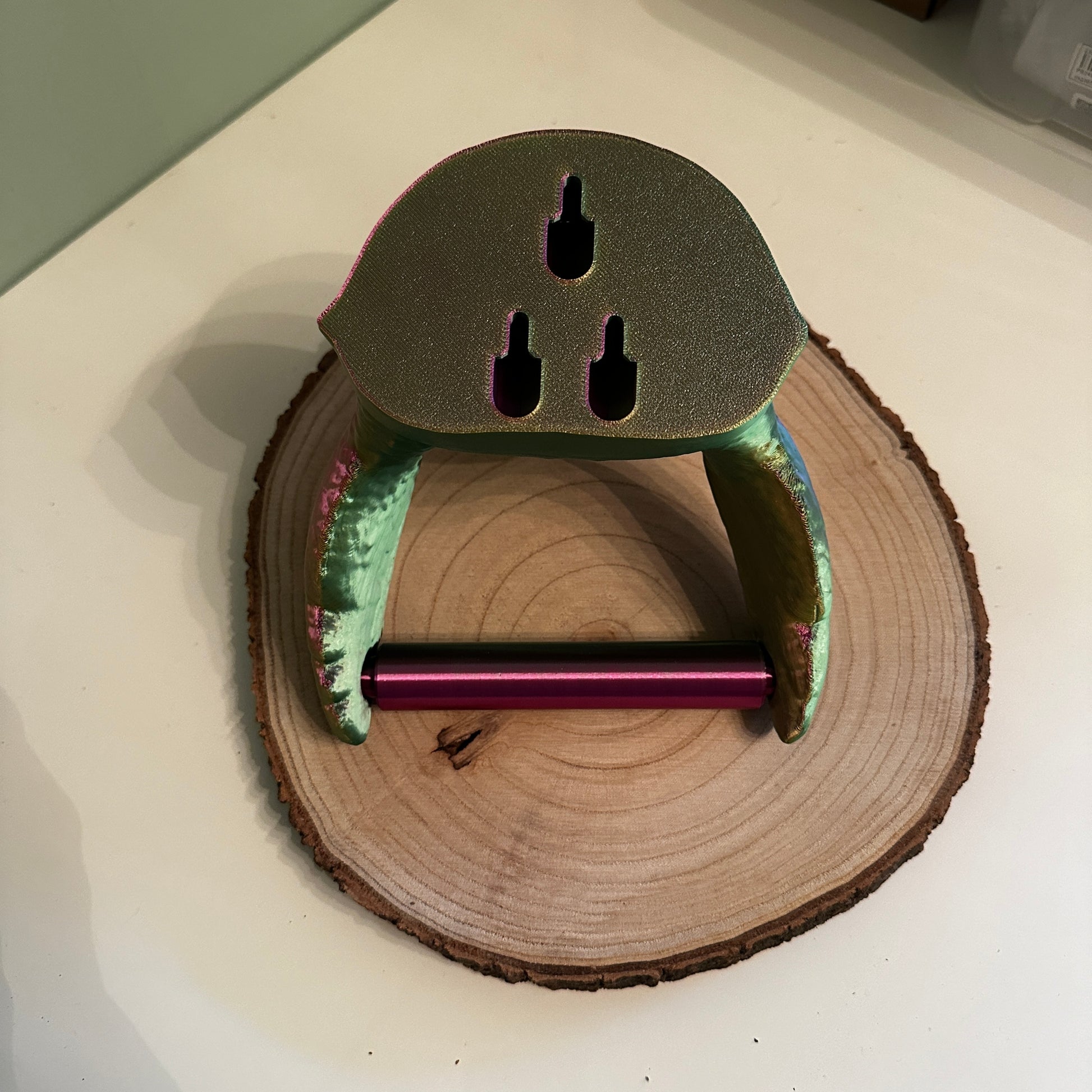 Toiletrolhouder zeeschildpad goud-groen-paars