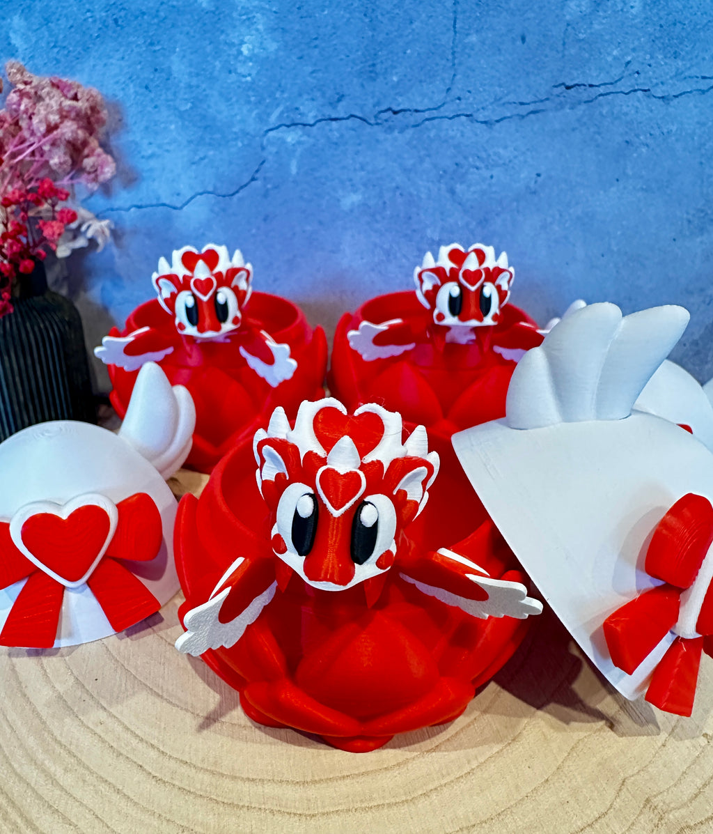 Herzensjäger Drache im Valentinstag-Ei – liebevolle Geschenkidee