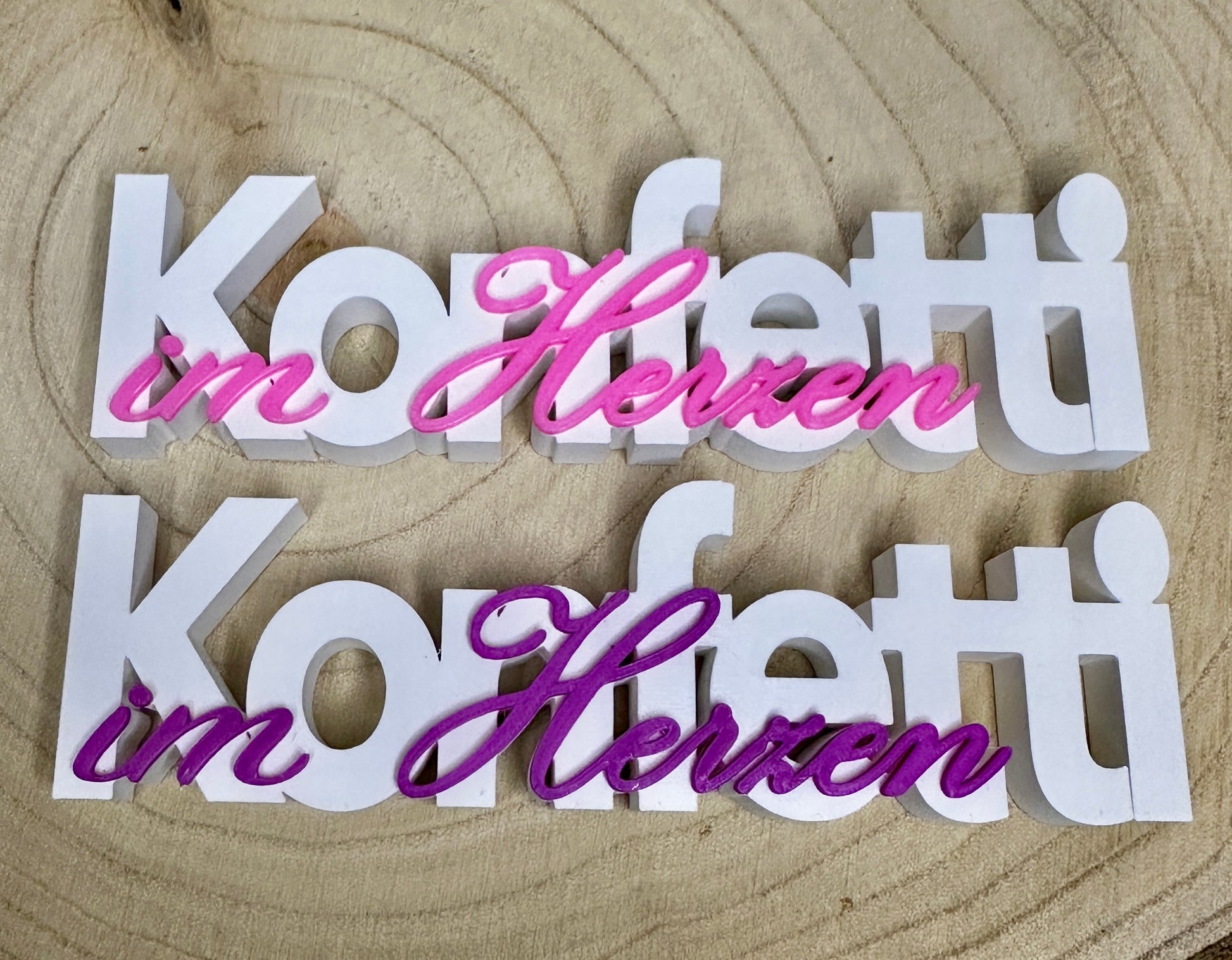 Konfetti im Herzen – fröhlicher Deko-Schriftzug mit Herz