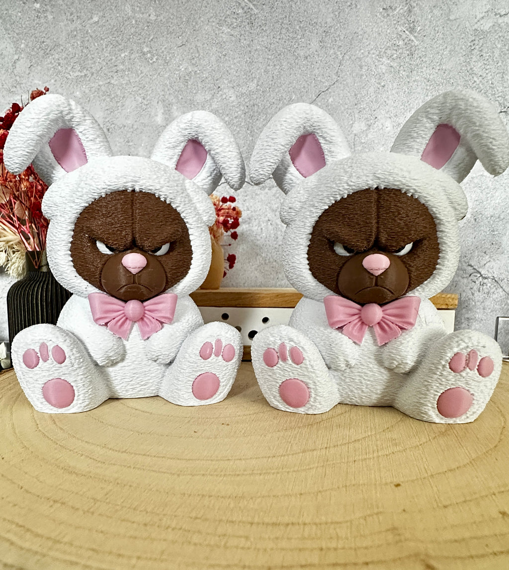 Mürrischer Osterbär – freche Oster-Deko mit Hasenohren | Geschenk zu Ostern