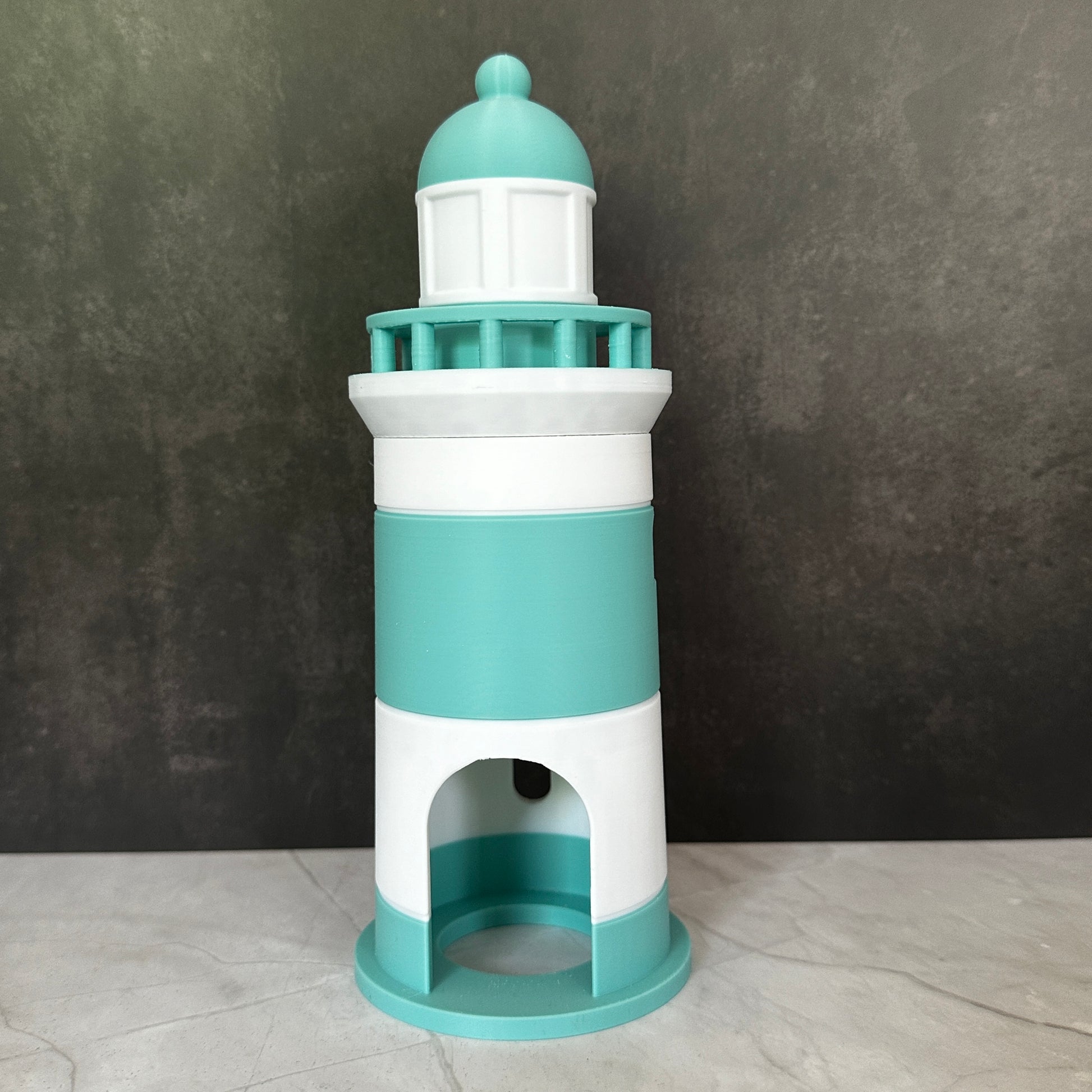 Nautische badkamerset – schip en vuurtoren in mintgroen