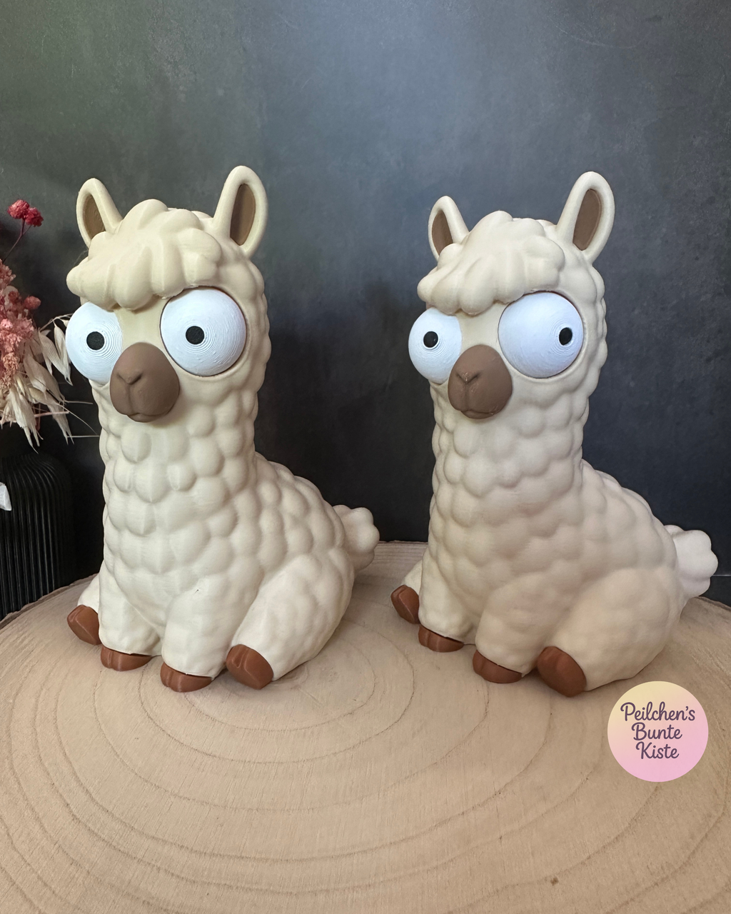 Lustiges Lama mit beweglichen Augen – Deko mit Charakter