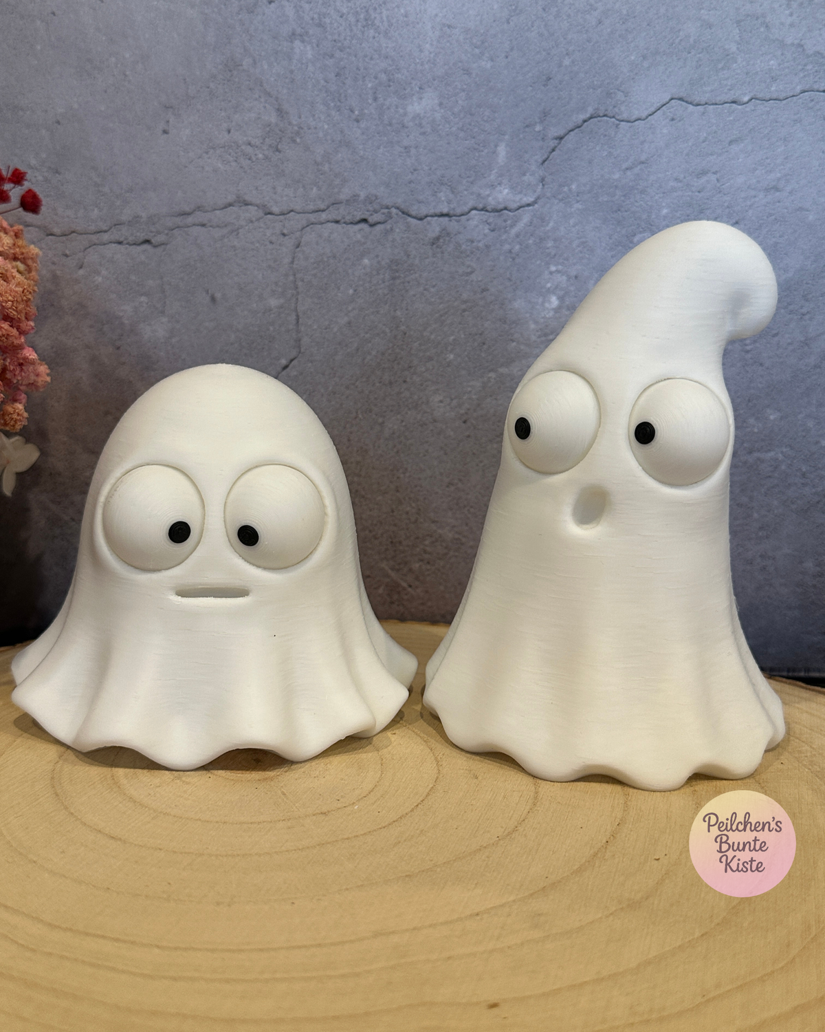 Lustige Geister mit beweglichen Augen – Halloween Deko mit Charakter