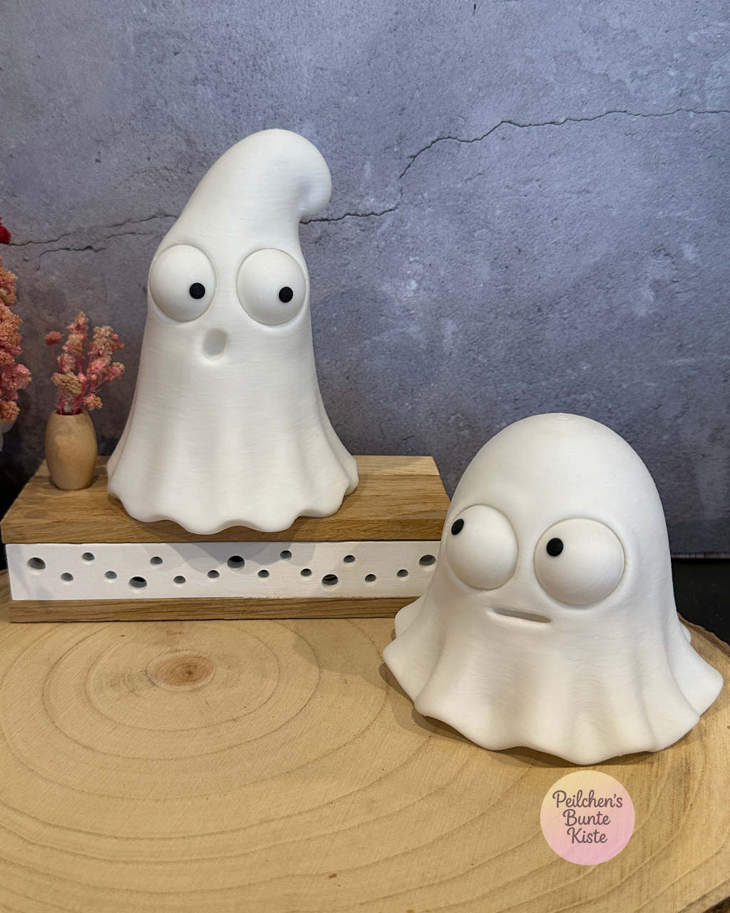 Lustige Geister mit beweglichen Augen – Halloween Deko mit Charakter