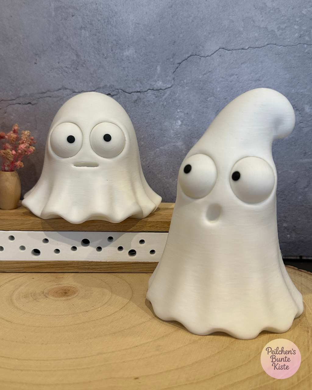 Lustige Geister mit beweglichen Augen – Halloween Deko mit Charakter