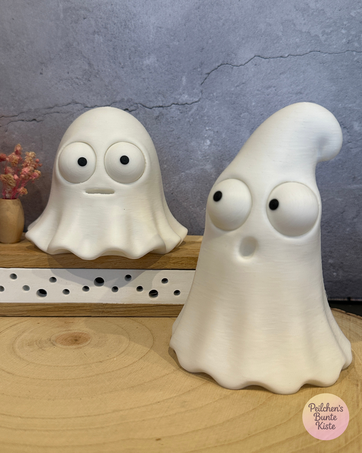 Lustige Geister mit beweglichen Augen – Halloween Deko mit Charakter