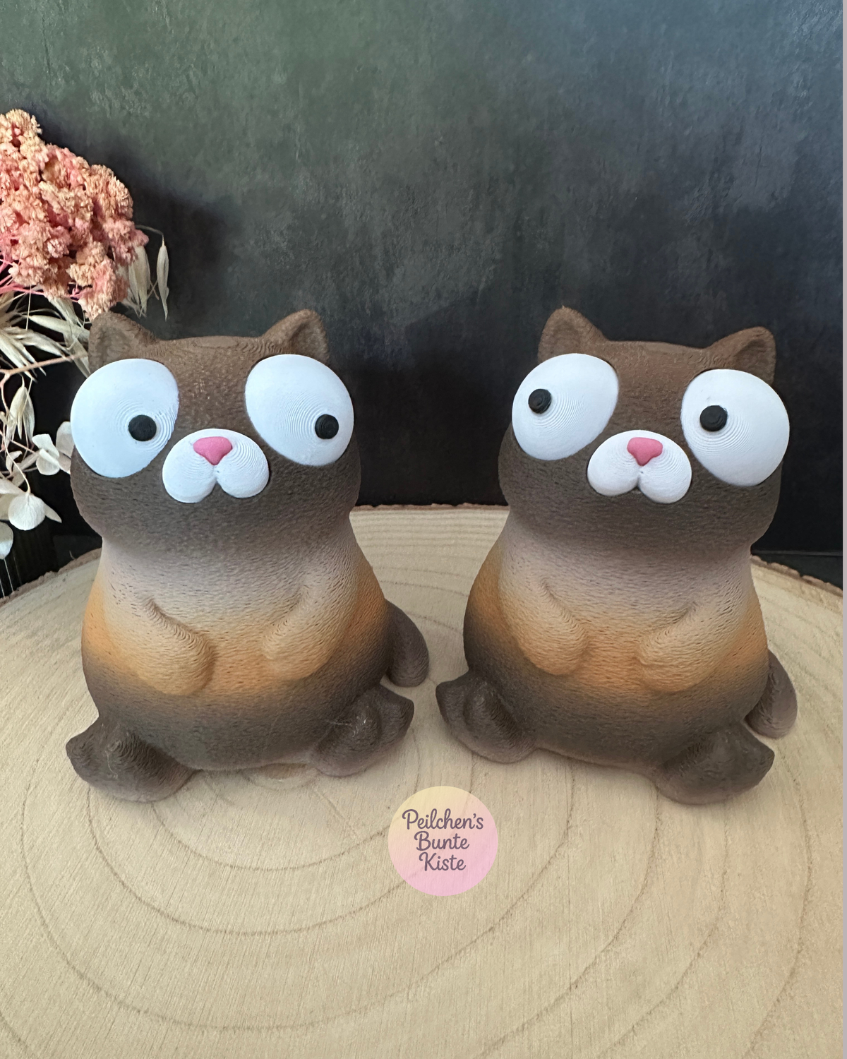 Lustige Katze mit beweglichen Augen – Deko mit Charakter