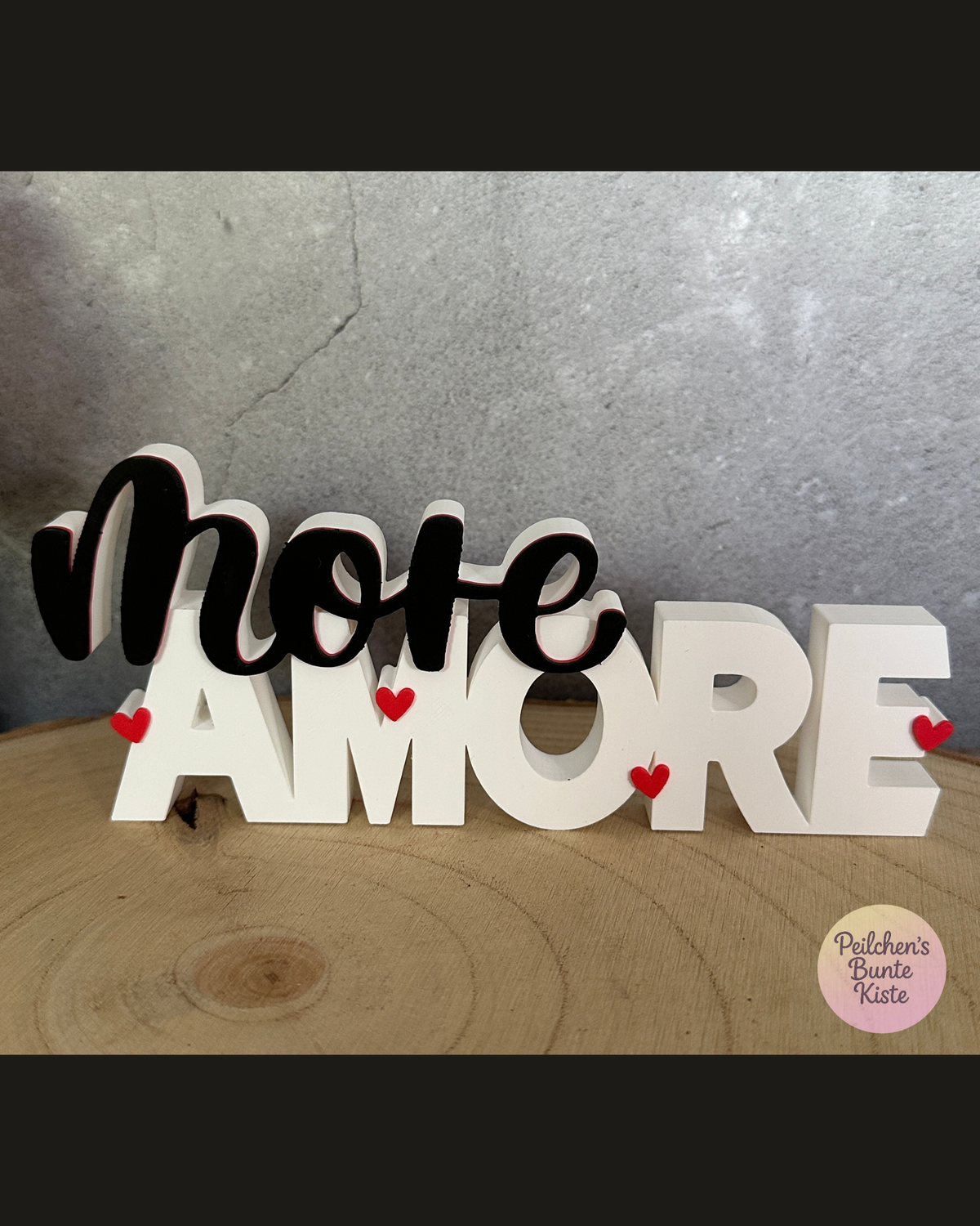 AMORE Schild mit Herzen – romantisches Geschenk für besondere Menschen