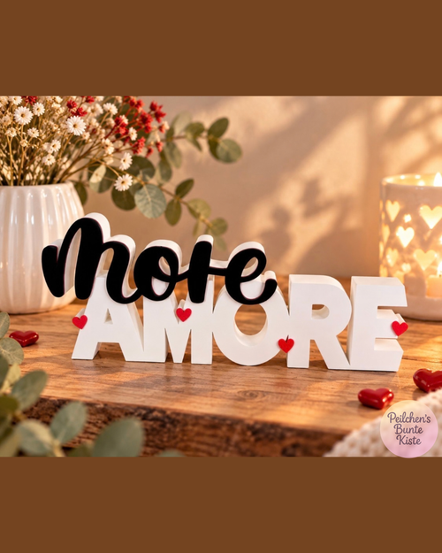 AMORE Schild mit Herzen – romantisches Geschenk für besondere Menschen