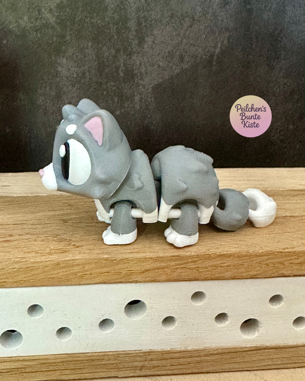 Bewegliche Tierfigur mit Tiertransportbox | Katze, Hund, Schildkröte & mehr