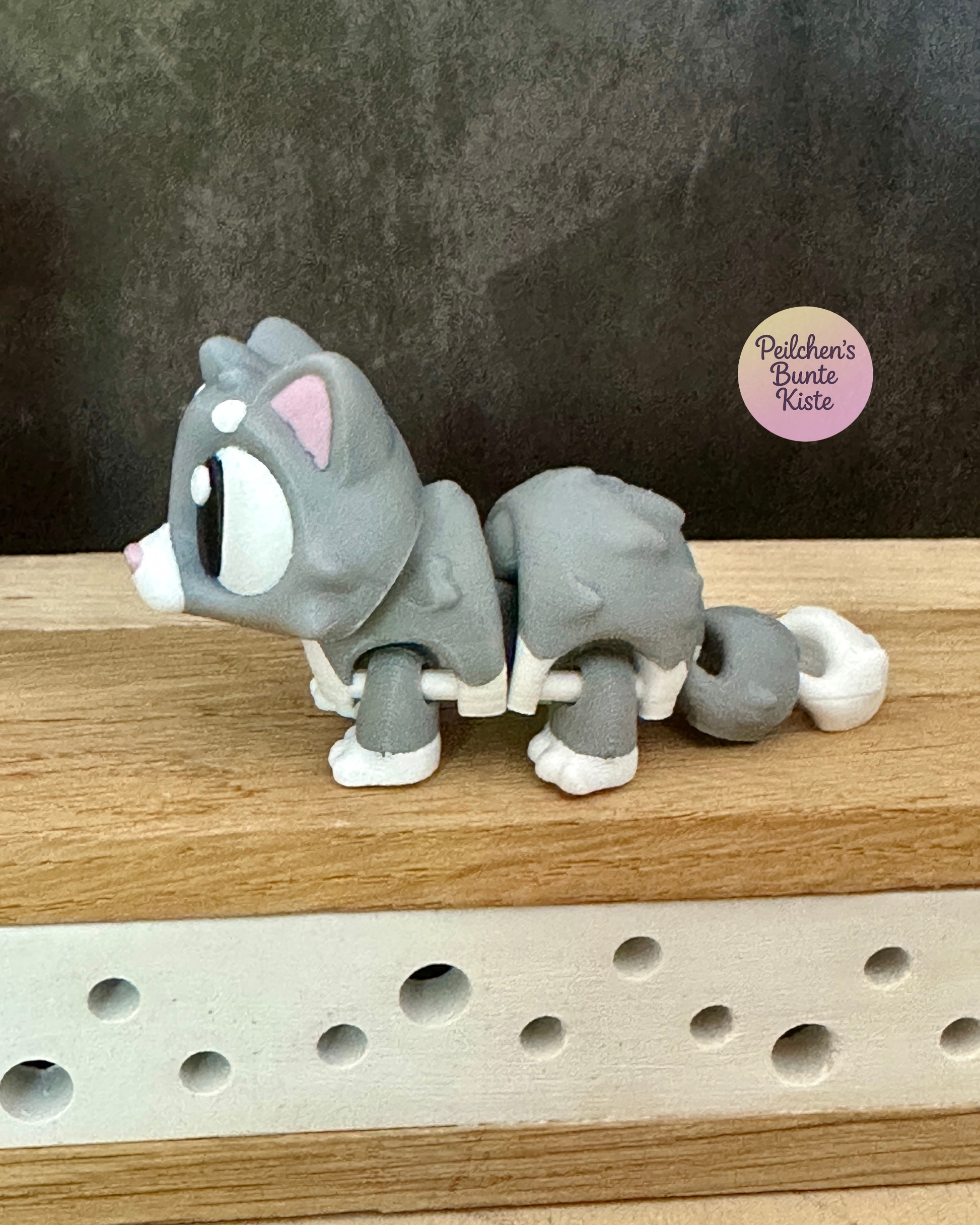 Bewegliche Tierfigur mit Tiertransportbox | Katze, Hund, Schildkröte & mehr