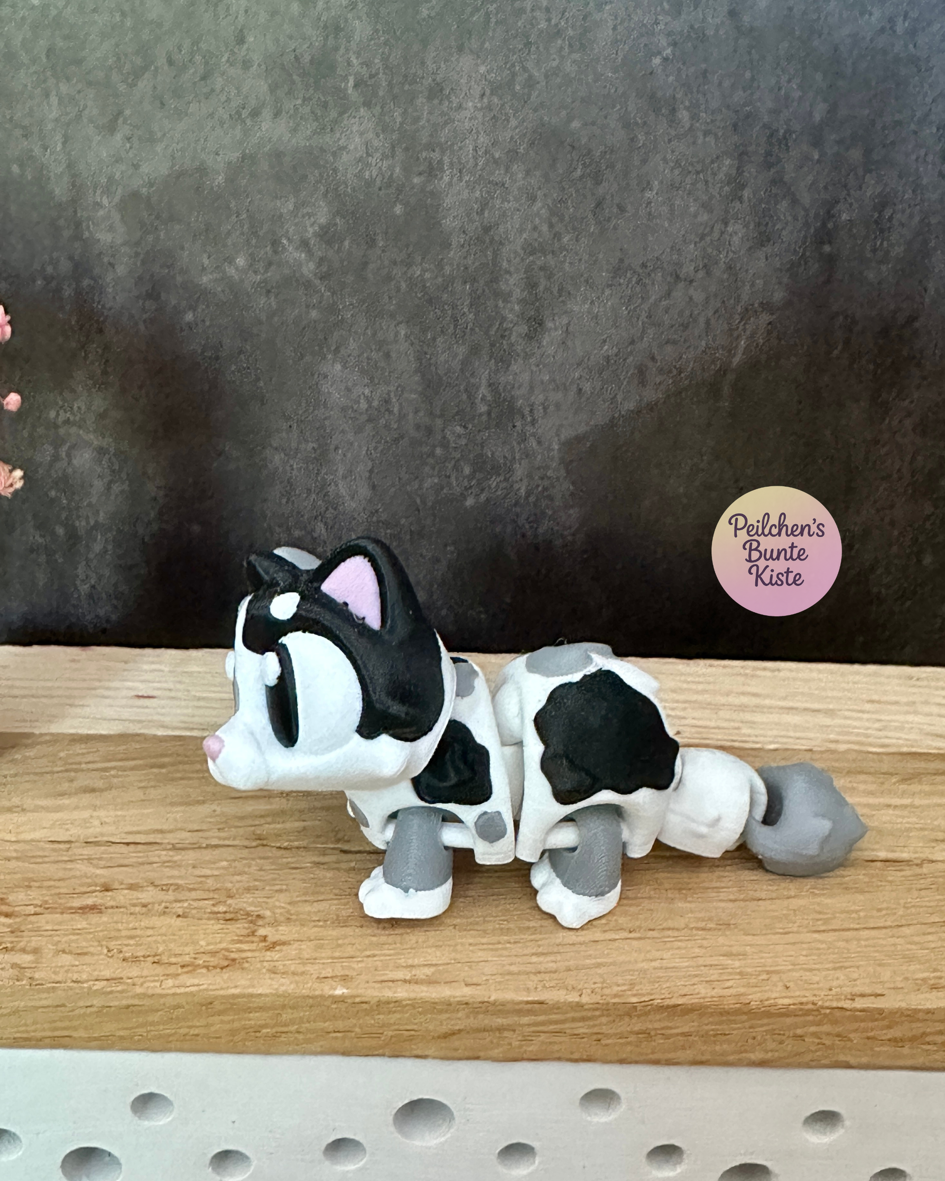 Bewegliche Tierfigur mit Tiertransportbox | Katze, Hund, Schildkröte & mehr
