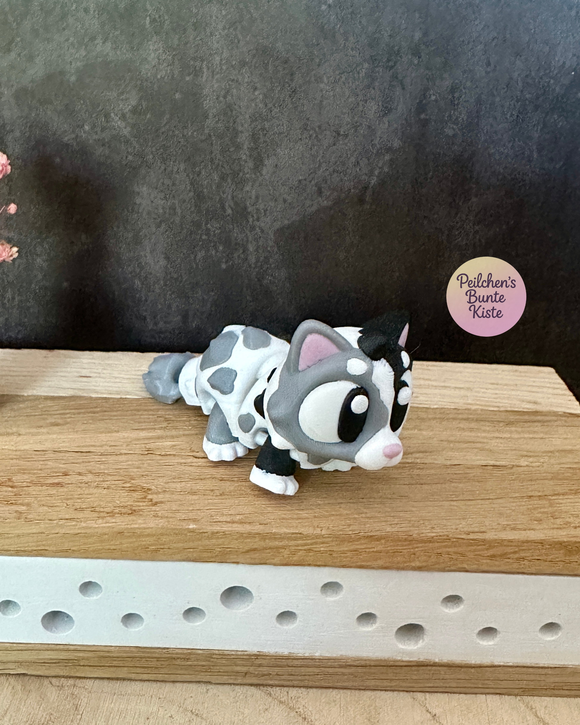 Bewegliche Tierfigur mit Tiertransportbox | Katze, Hund, Schildkröte & mehr