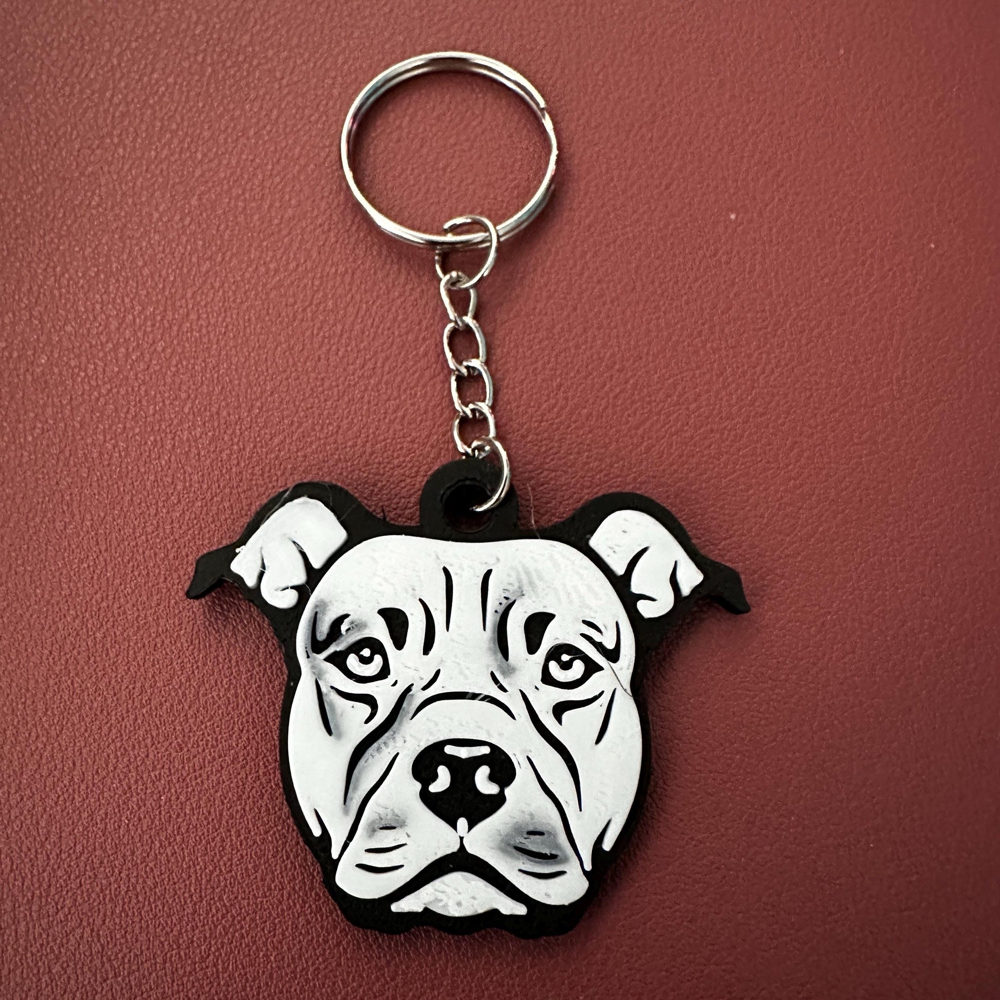 American Staffordshire Terrier Schlüsselanhänger – 3D-Druck