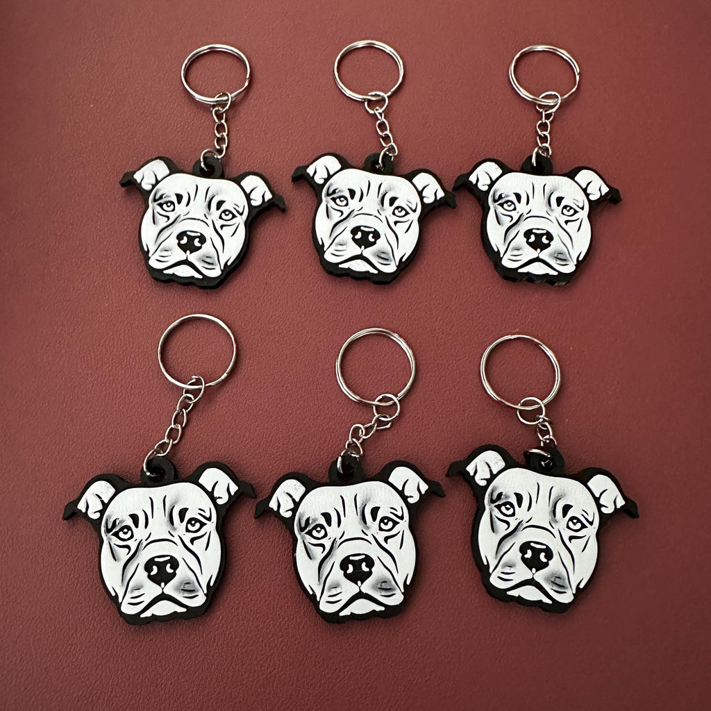 American Staffordshire Terrier Schlüsselanhänger – 3D-Druck