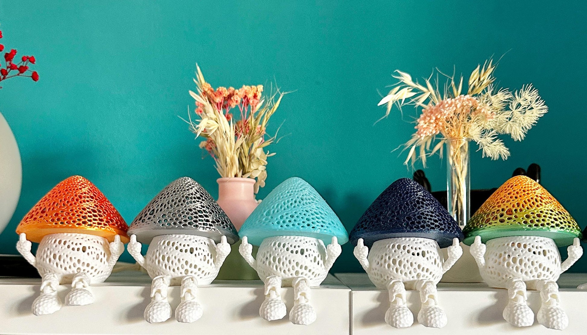 Freche Pilz-Lampe – mit Stil und Mittelfinger Cottagecore und Fairycore Deko – für Erwachsene – Zauberwald Geschenk – Sommerdeko Handgemacht