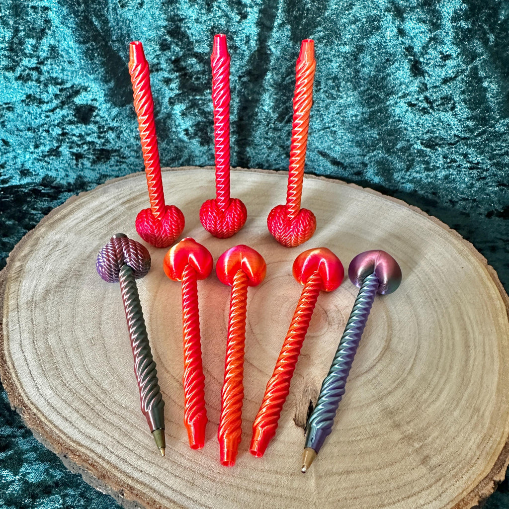 Fidget Kugelschreiber mit Herz-3D-gedruckt,BIC Mine-Anti-Stress Stift-Geschenk für Schule,Büro,Alltag