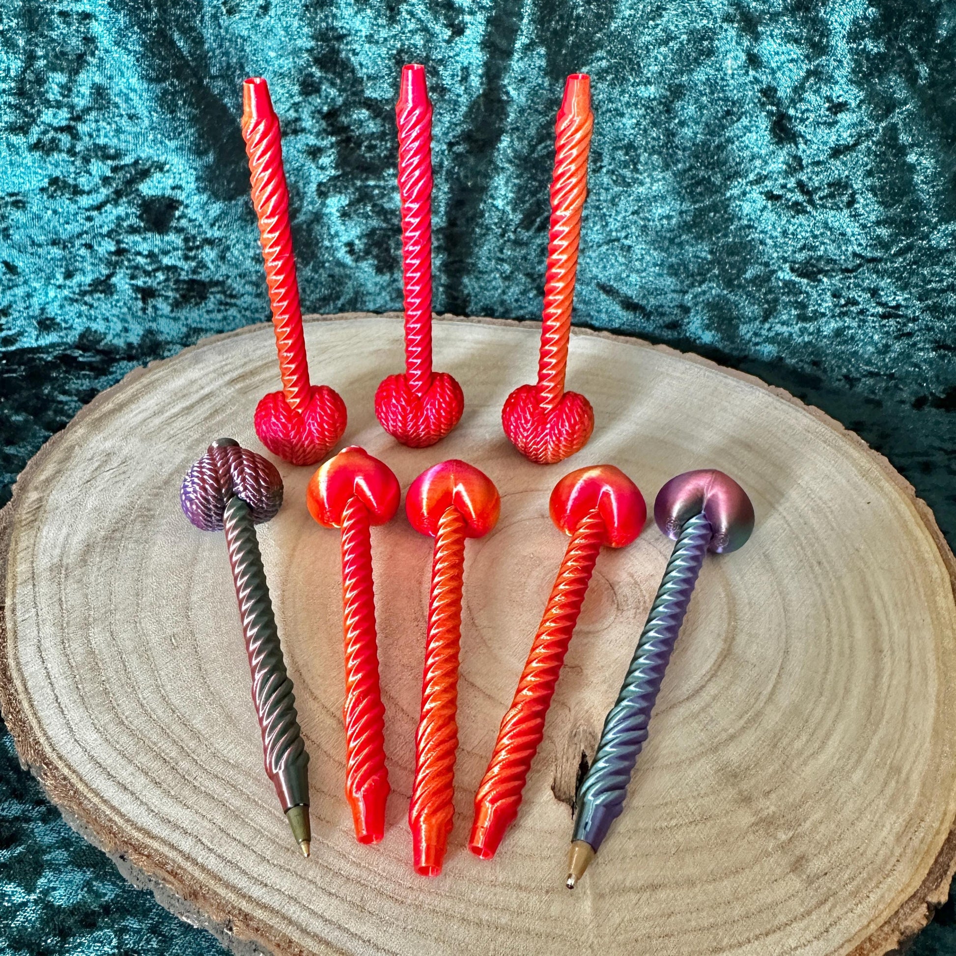 Fidget Kugelschreiber mit Herz-3D-gedruckt,BIC Mine-Anti-Stress Stift-Geschenk für Schule,Büro,Alltag