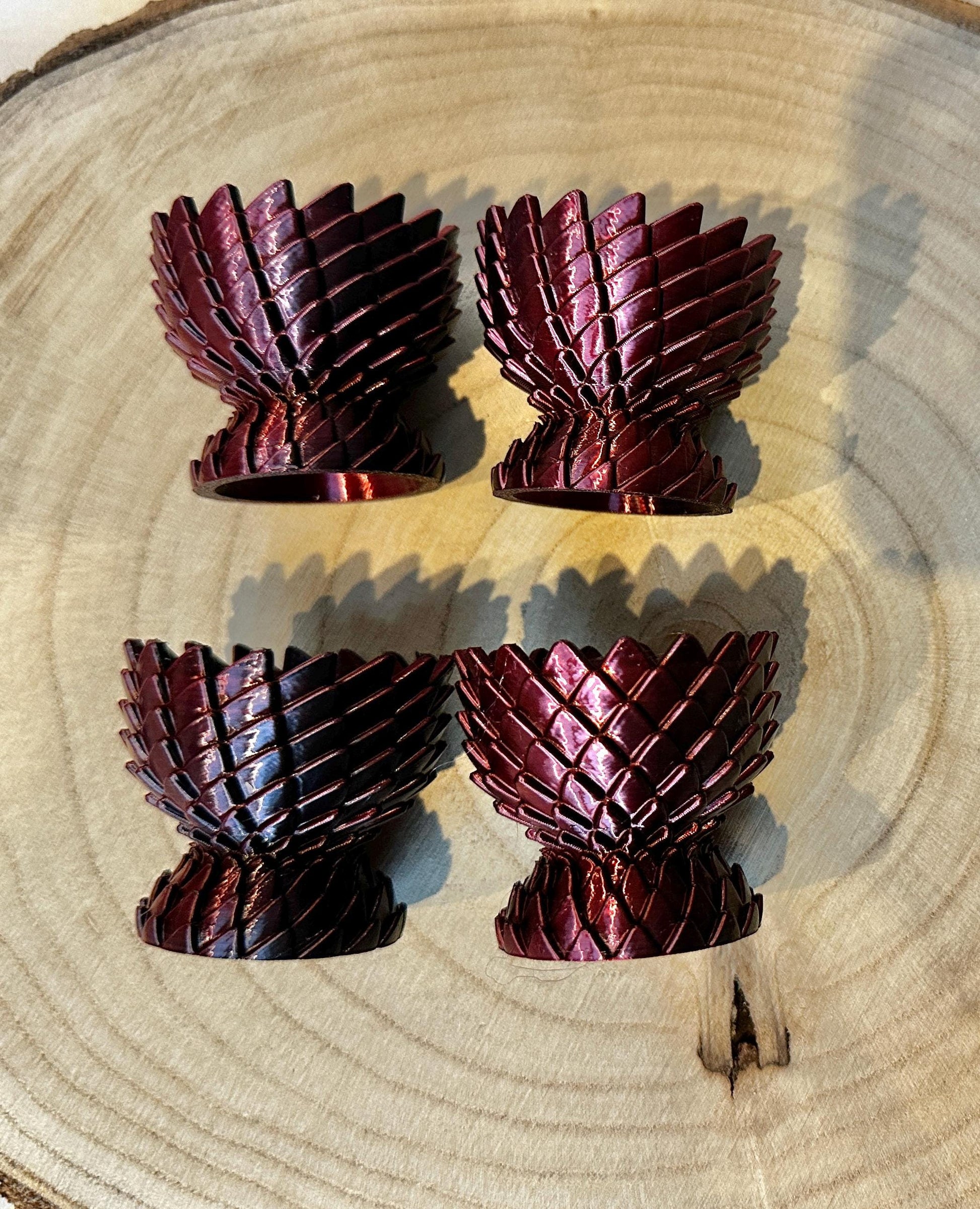 Eierbecher im Drachenschuppen-Design 3D Druck modern glänzendes Geschenk