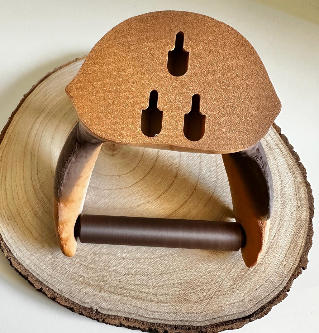 Toilettenrollenhalter Schildkröte Bad Deko 3D-Druck – Meeres-Deko WC Halterung – Geschenk für Meeresfreunde – Naturton